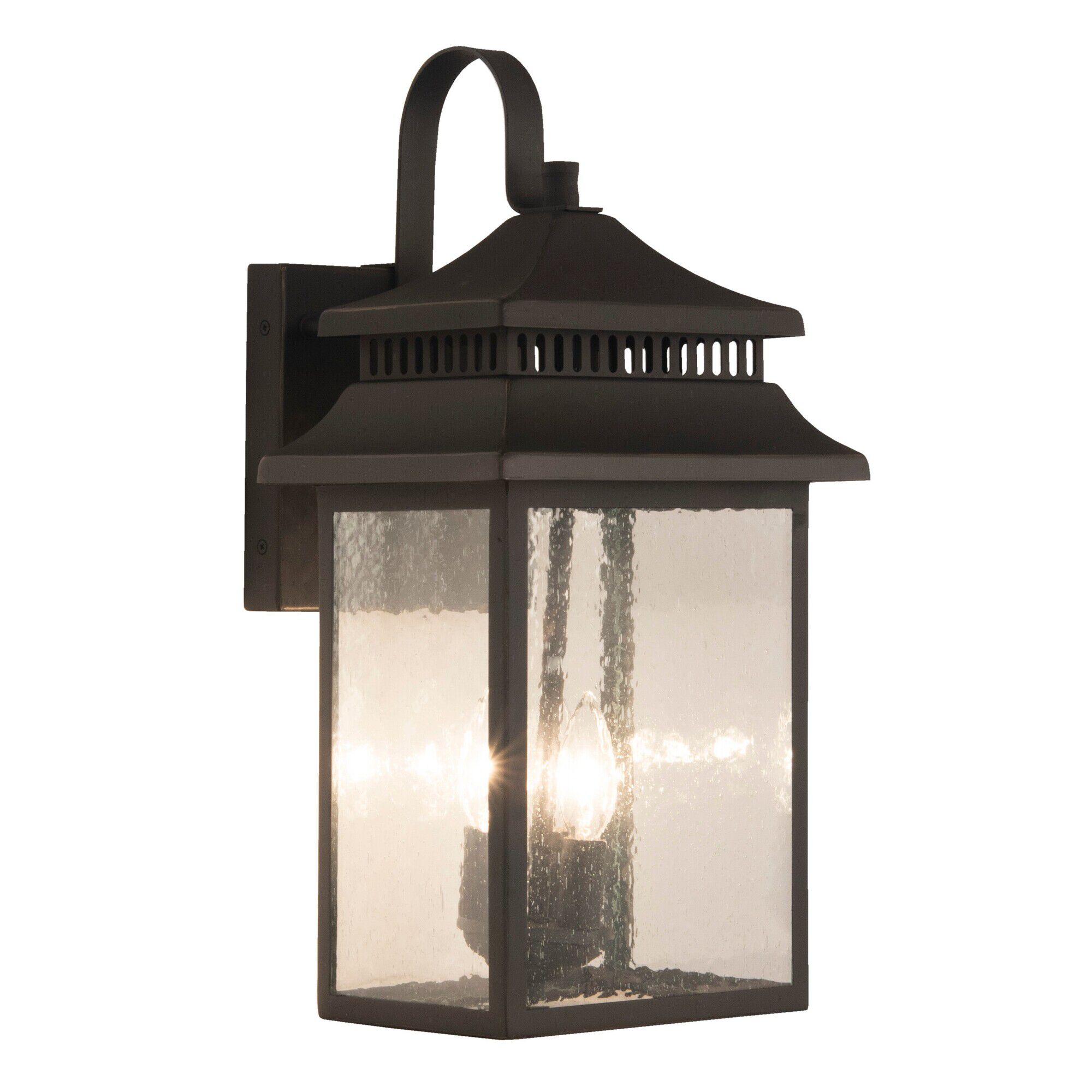 Shown in Dark Bronze Gilded finish and Rectangle glass