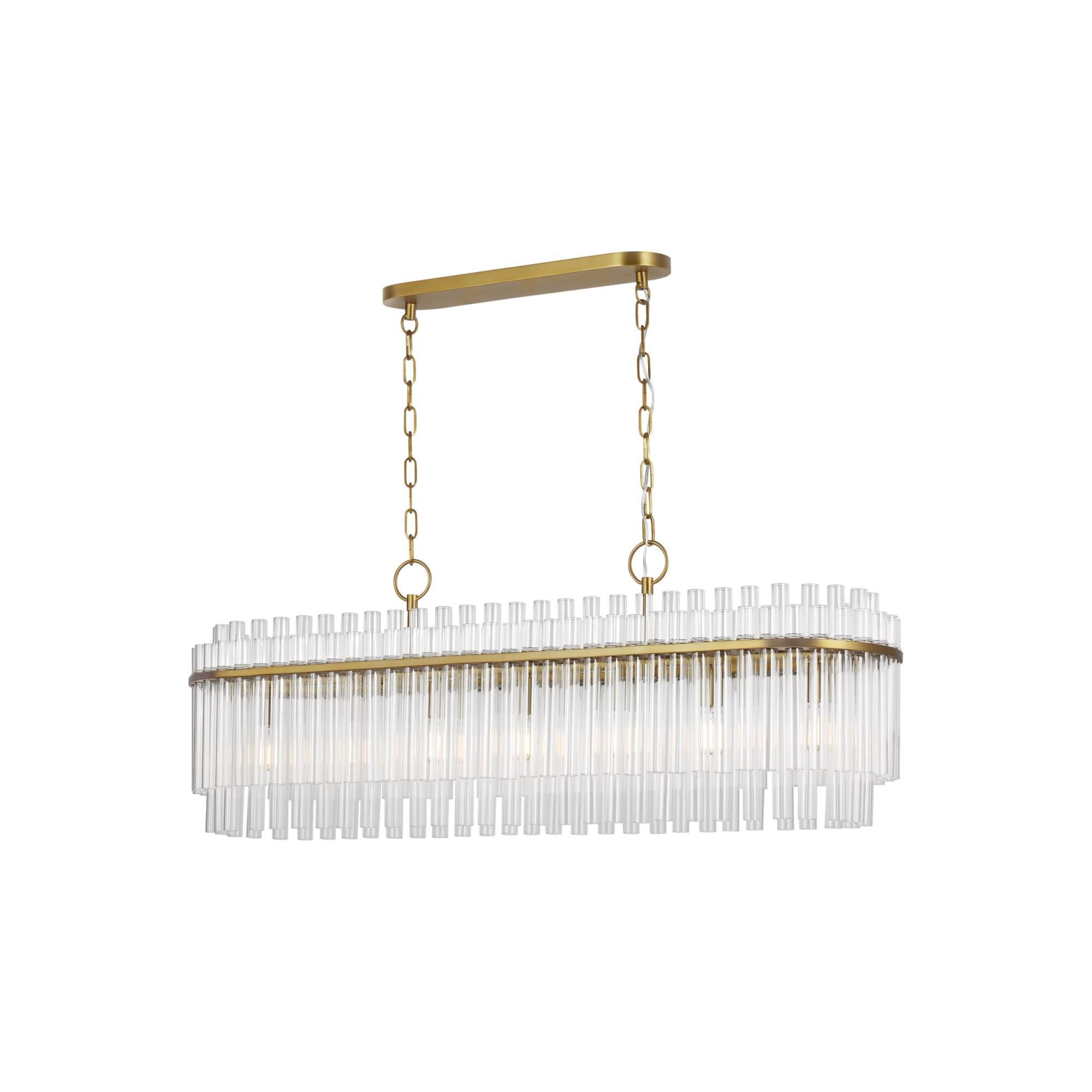 Chapman & Myers Beckett 48 Inch 7 Light Linear Suspension Light by Visual Comfort Studio Collection