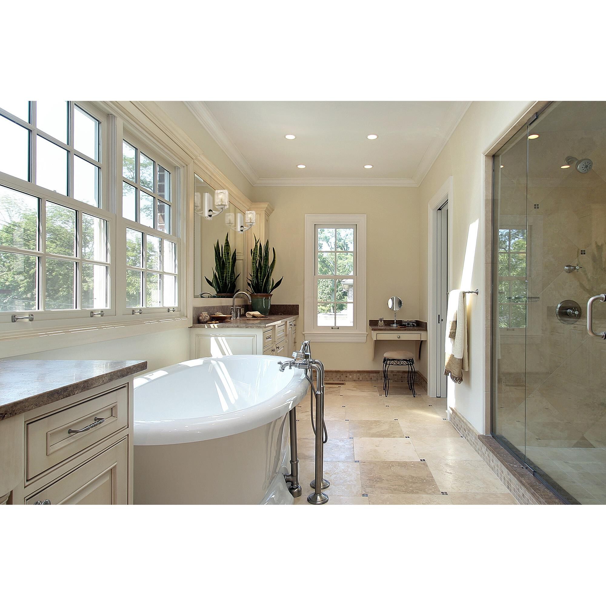 Shown in Chrome finish and Glass shade