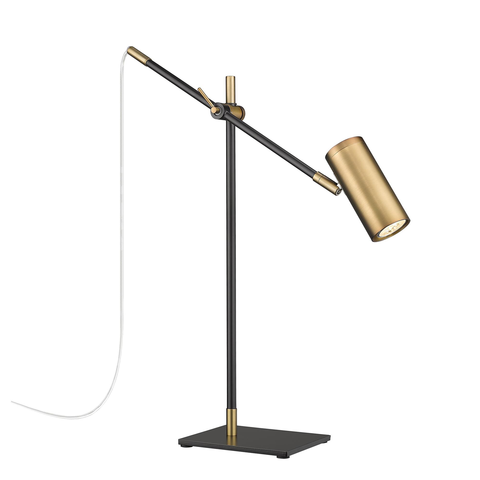 Shown in Matte Black And Olde Brass finish and Aluminum glass and Aluminum shade