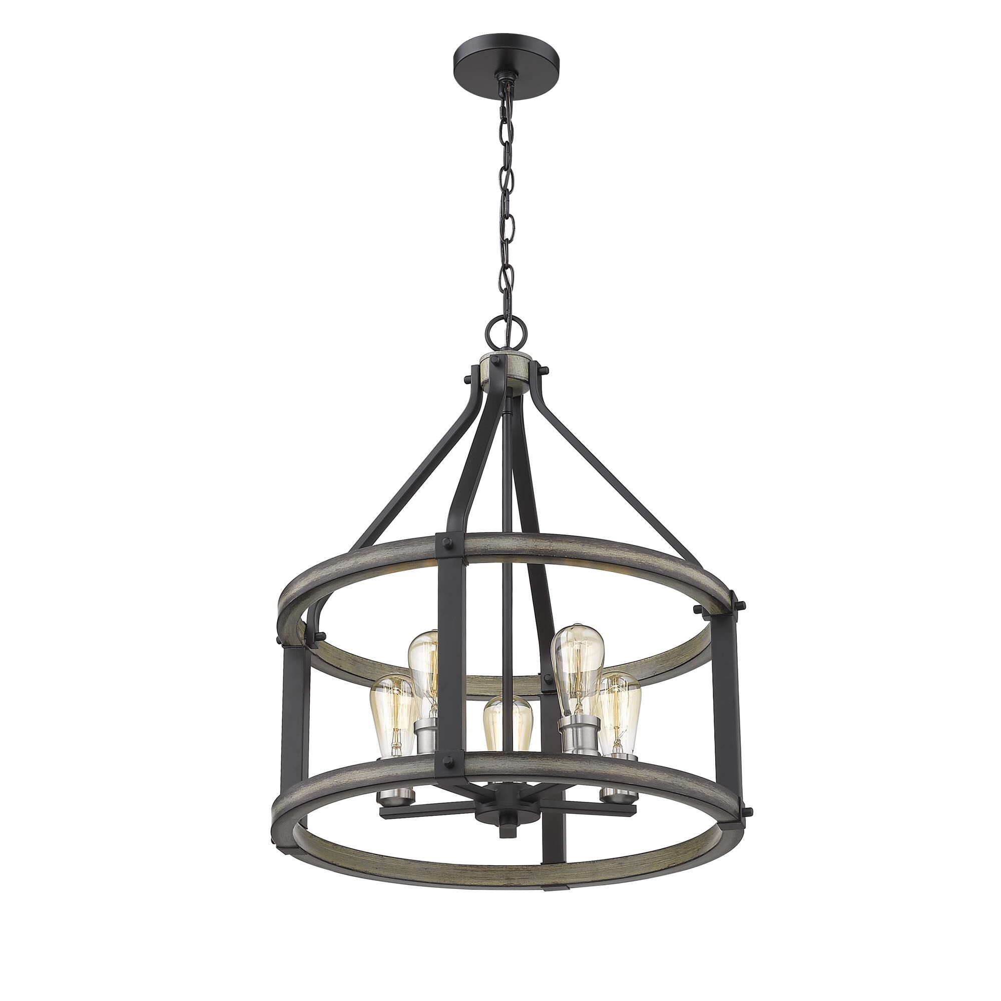 Shown in Ashen Barnboard finish and --- glass and --- shade