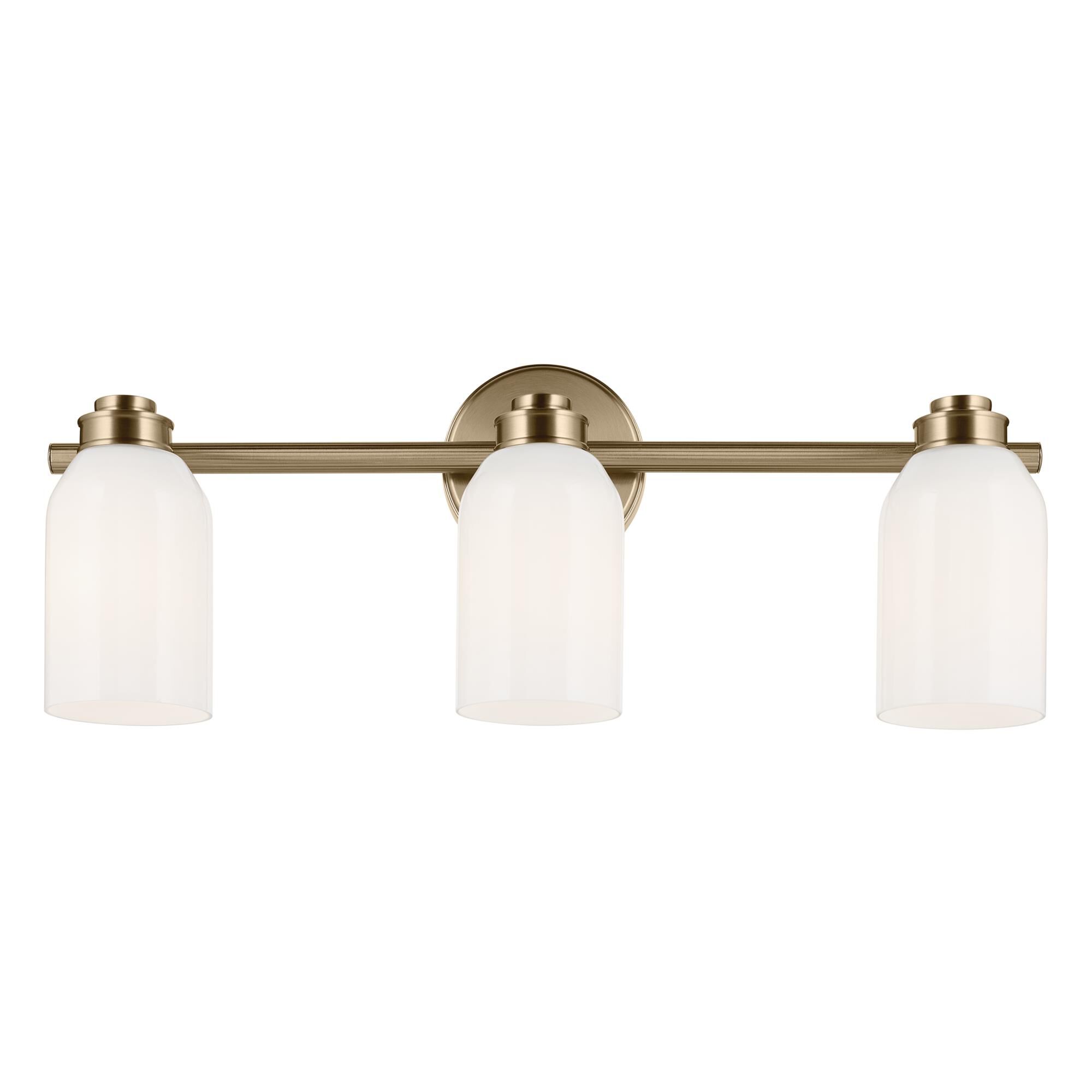Shown in Champagne Bronze finish and Opal glass