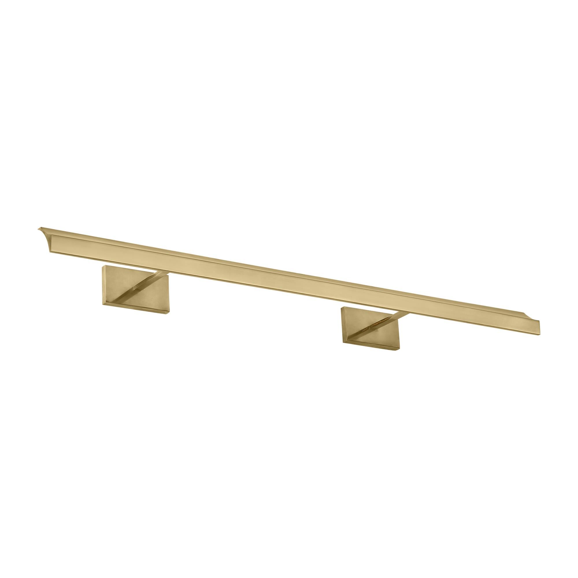 Shown in Hand-Rubbed Antique Brass finish and Brass shade