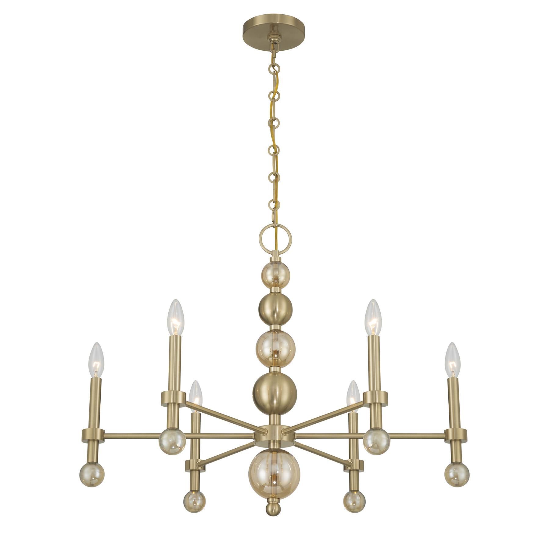 Shown in Noble Brass finish and Champagne glass
