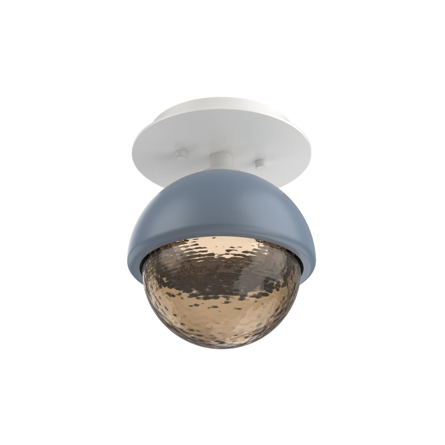 Shown in Salt White finish and Bronze glass and Poppy Blue accent