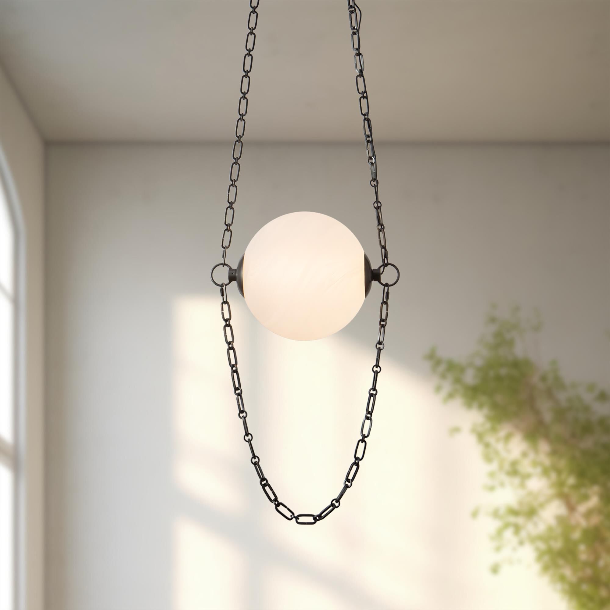 Shown in Urban Bronze finish and Cloud glass