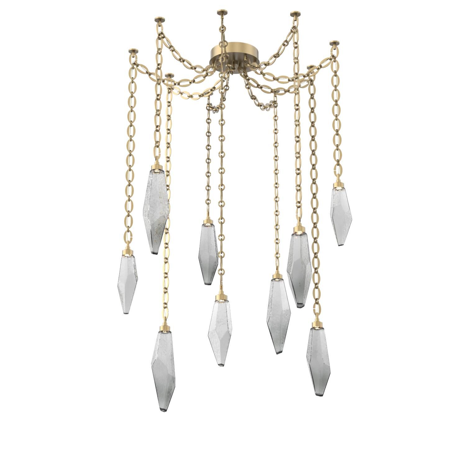 Levi Wilson Rock Crystal 14 Inch Multi Pendant Light by Hammerton Studio