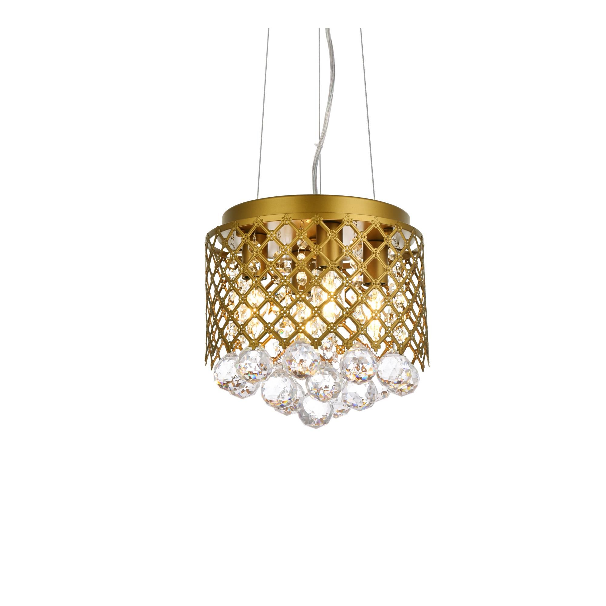 Shown in Brass finish and Clear Royal Cut crystal