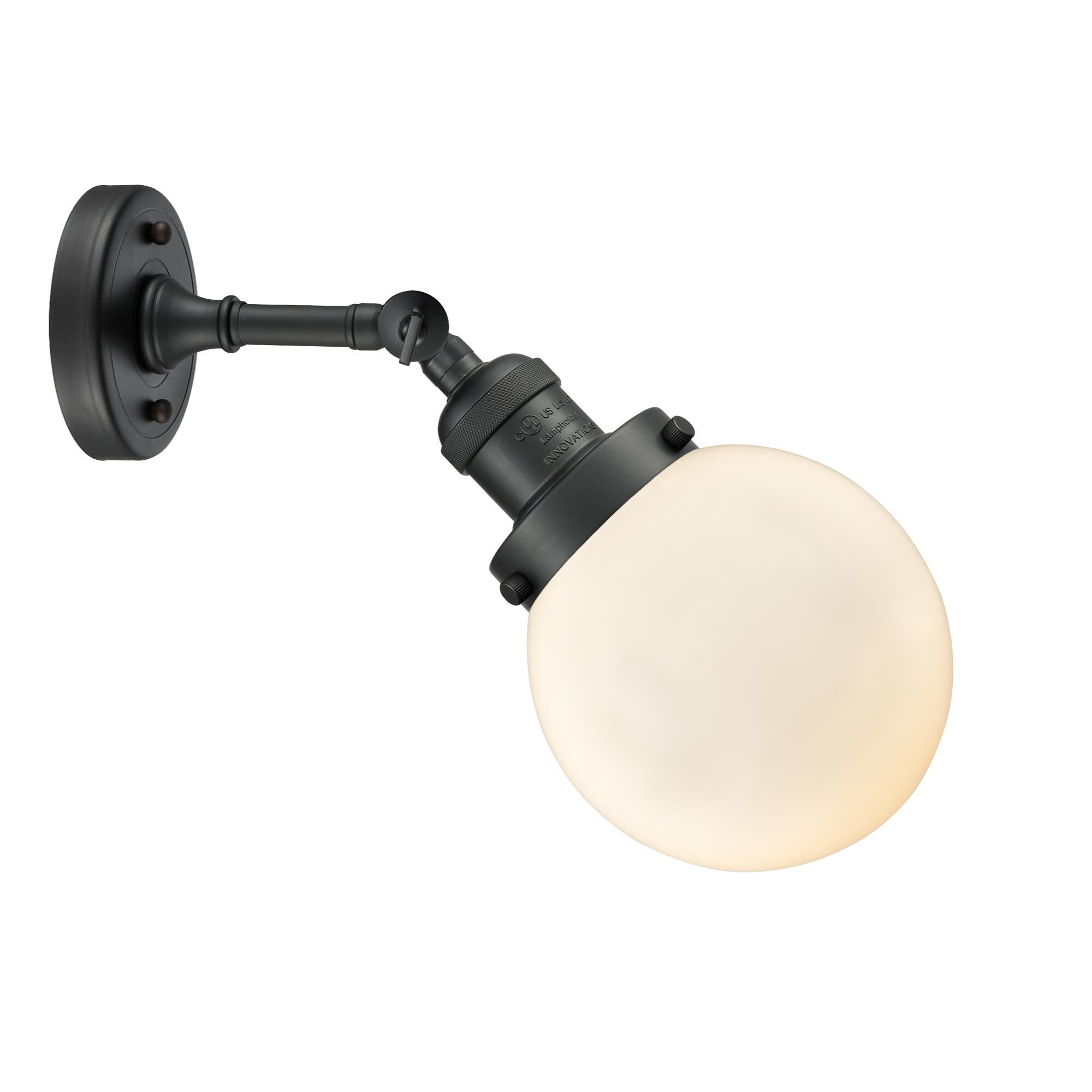 Shown in Matte Black finish and Matte White Cased glass and No Accent accent