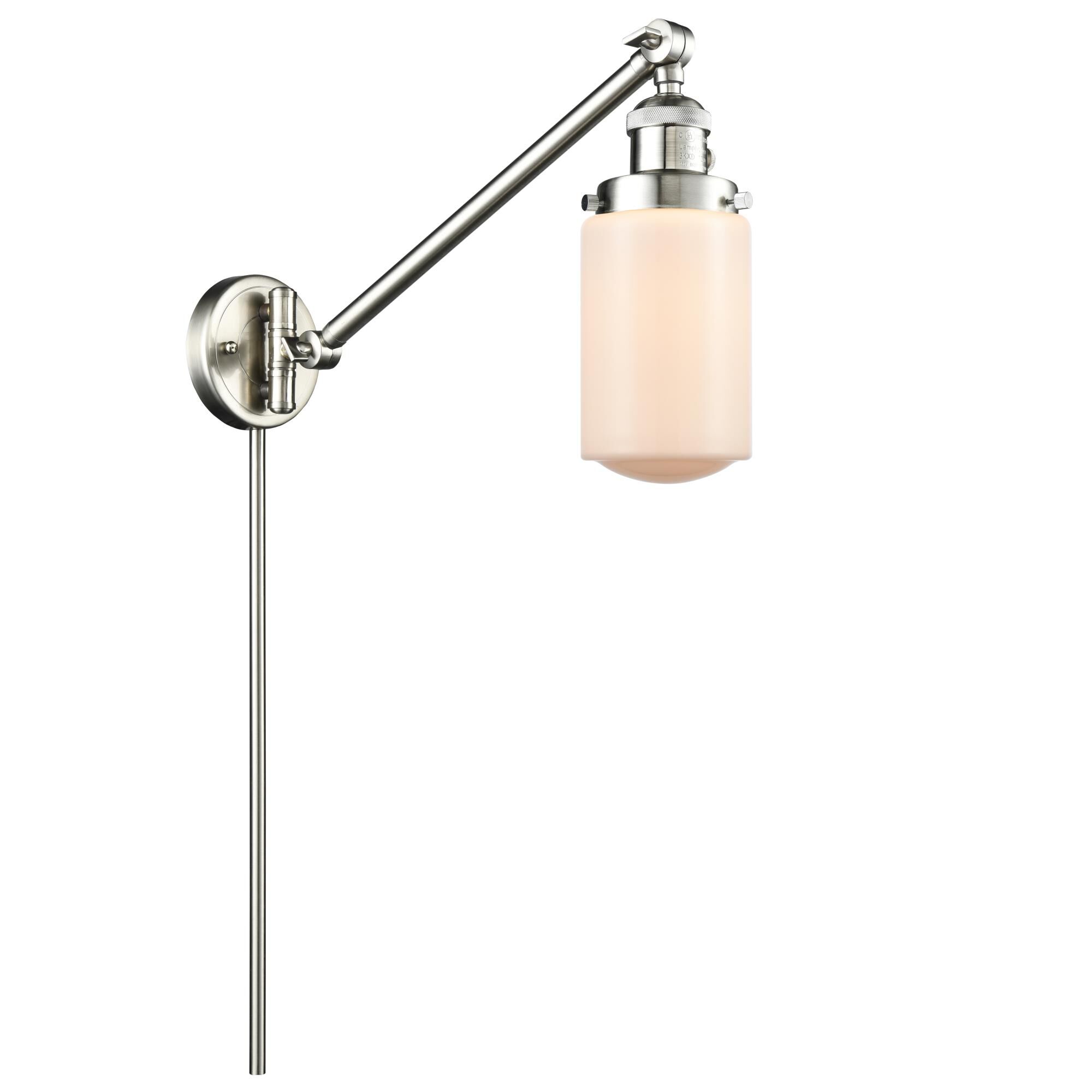 Shown in Brushed Satin Nickel finish and Schoolhouse glass and Glass shade