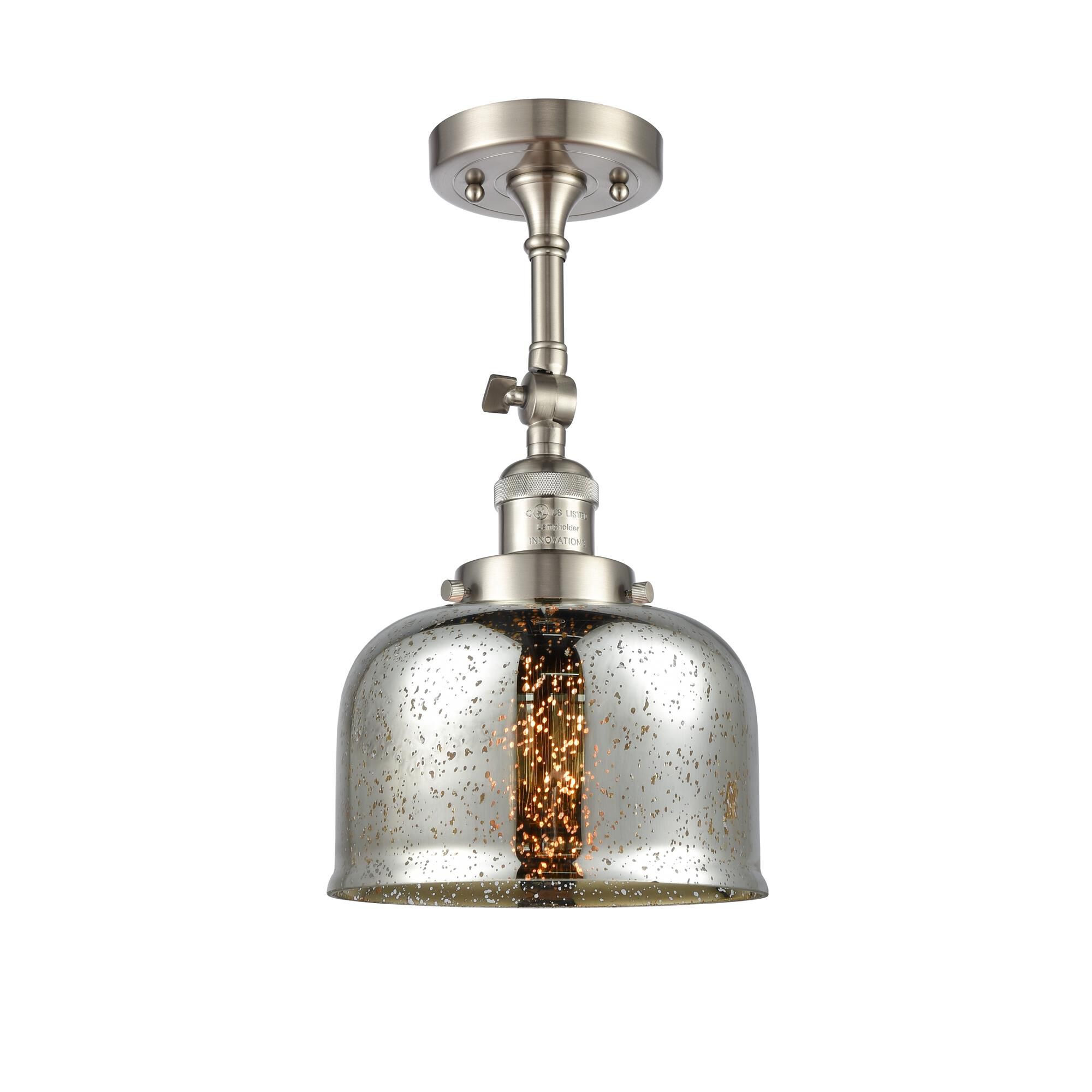 Bruno Marashlian Large Bell 8 Inch 1 Light Semi Flush Mount by Innovations Lighting