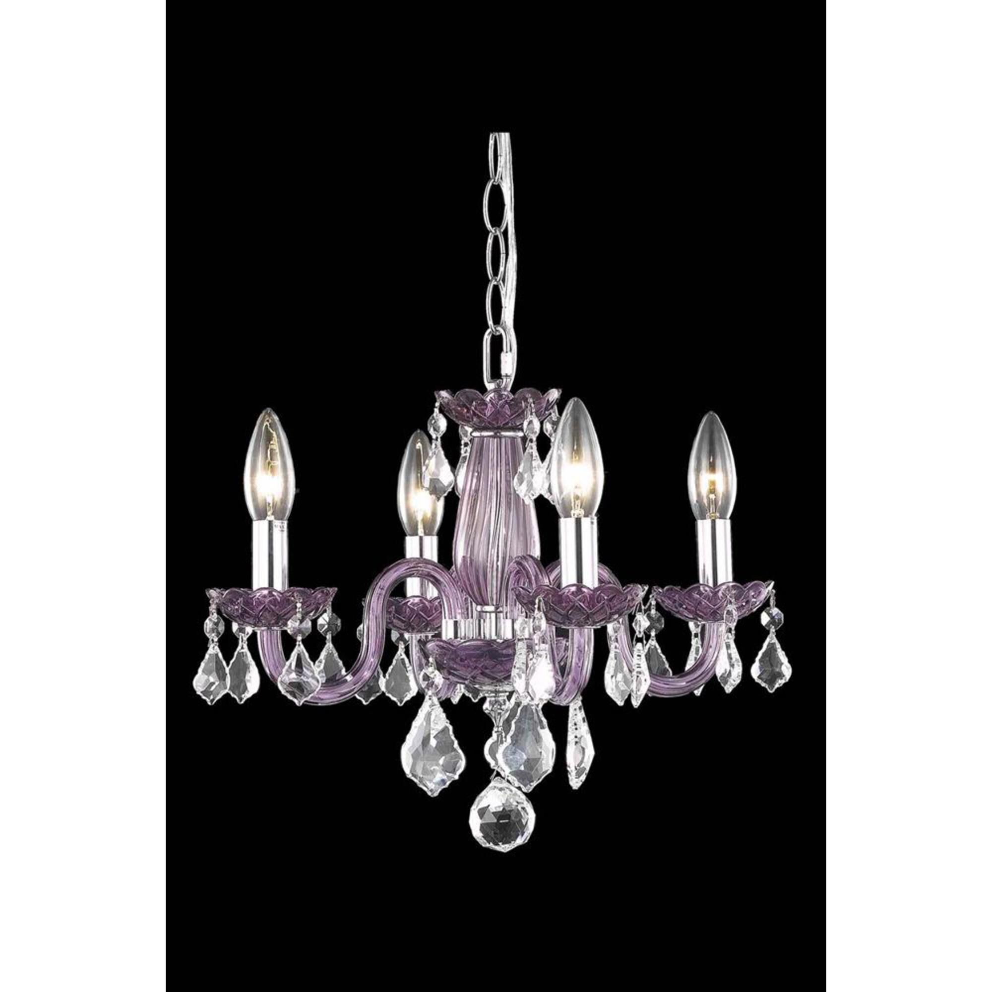 Rococo 15 Inch 4 Light Mini Chandelier by Elegant Lighting