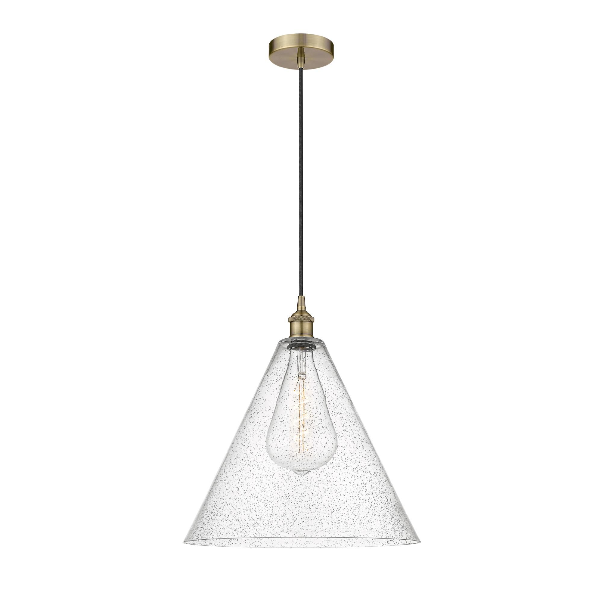 Bruno Marashlian Edison Cone 16 Inch Large Pendant by Innovations Lighting