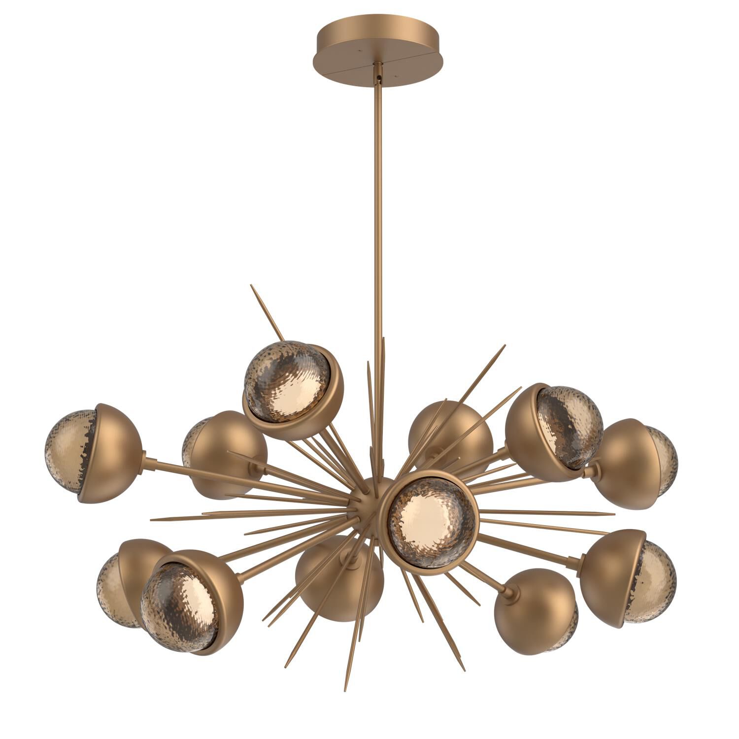 Shown in Novel Brass finish and Bronze glass and Metal Shade Matching Finish accent