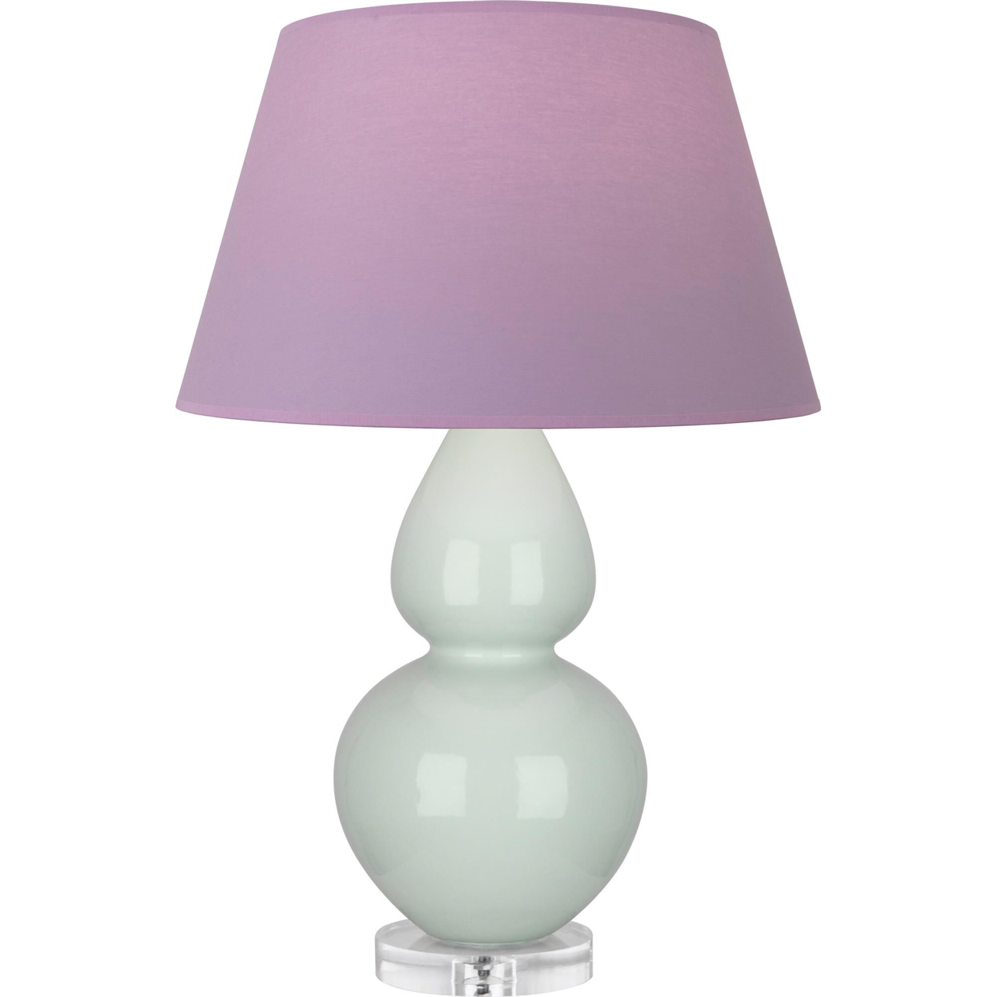 Shown in Celadon finish and Lavender and Plum shade and Lucite accent