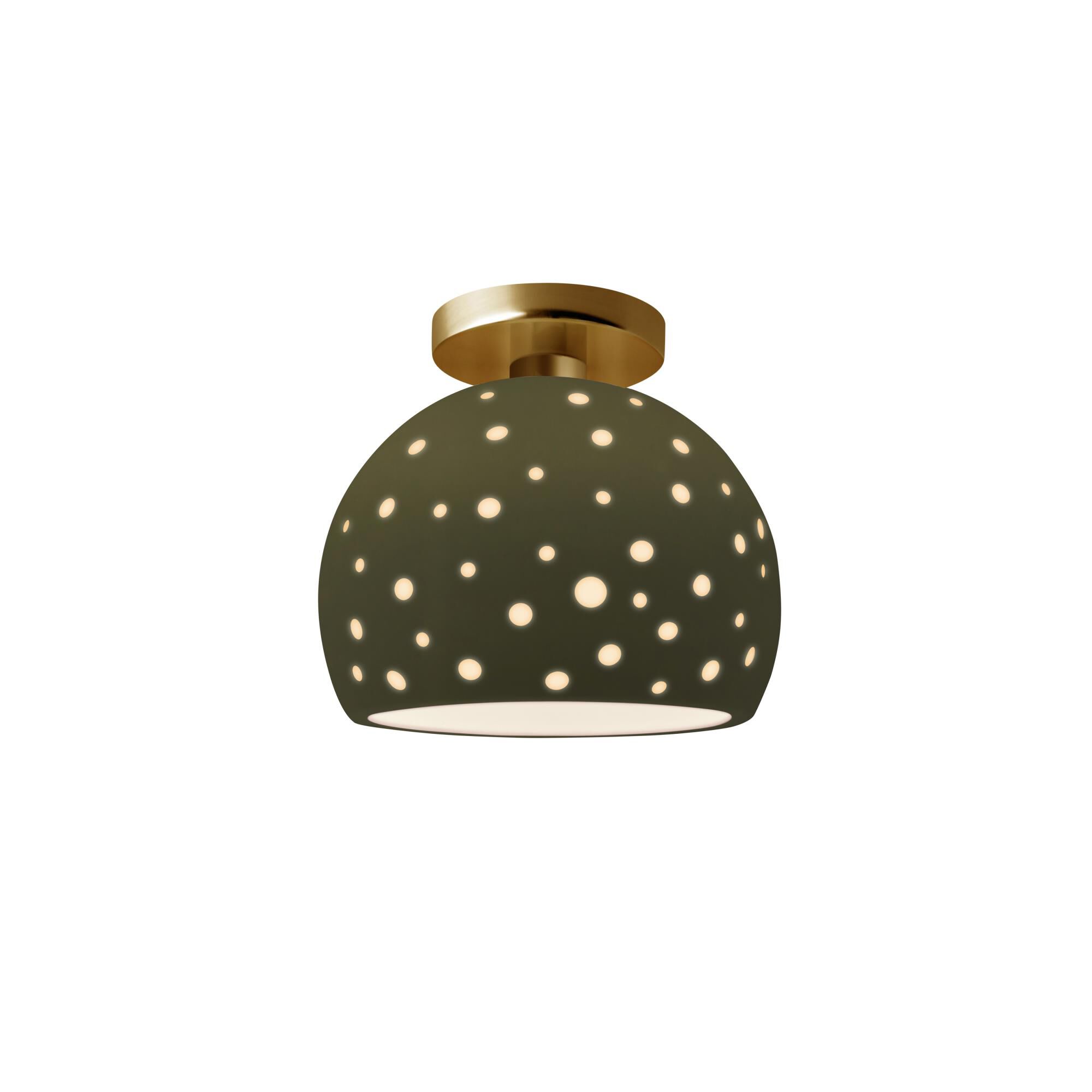 Perforated Globe 7 Inch Semi Flush Mount by Justice Design Group