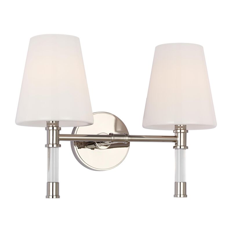 Chapman & Myers Hanover 15 Inch 2 Light Bath Vanity Light by Visual Comfort Studio