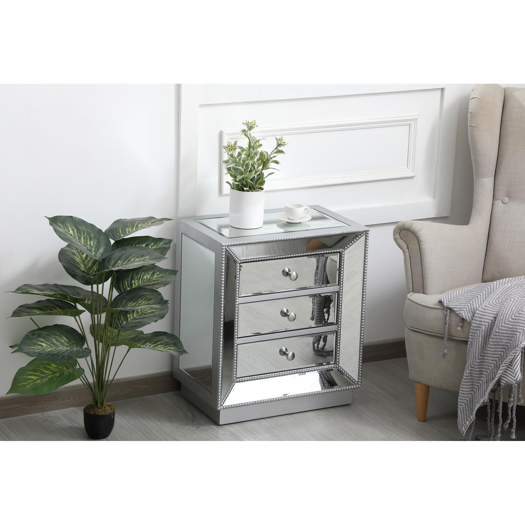 Shown in Antique Silver finish