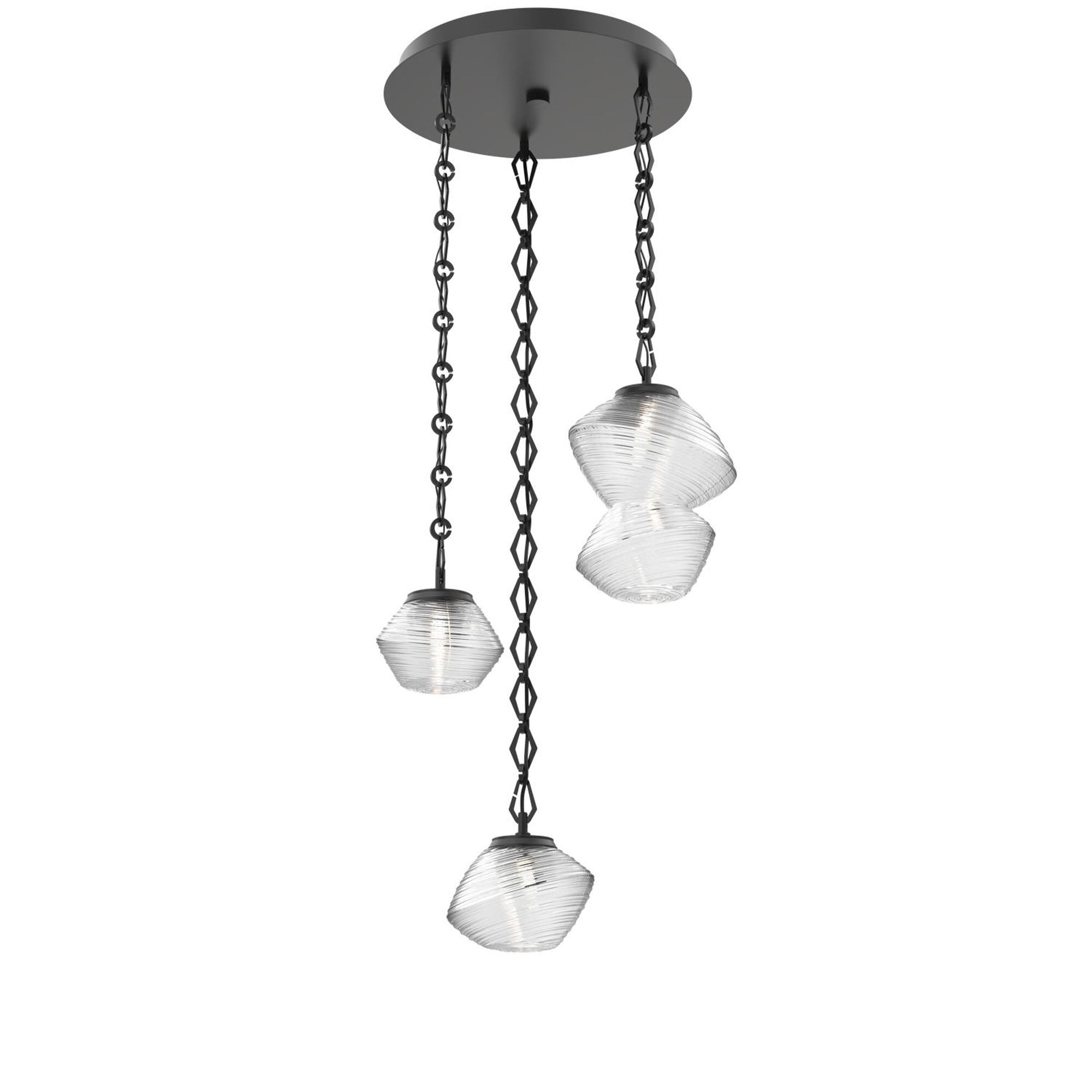 Shown in Matte Black finish and Clear glass