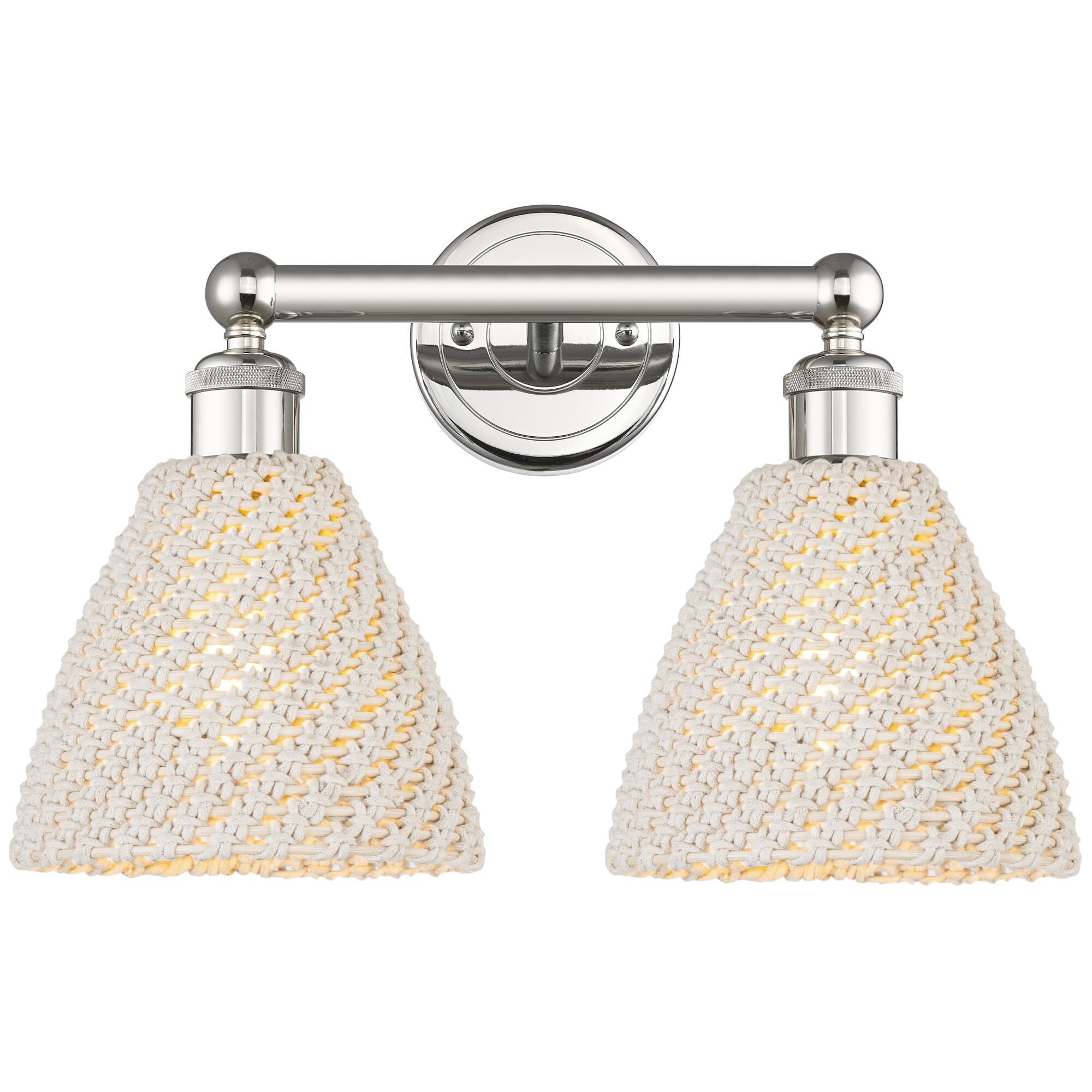 Shown in Polished Nickel finish and Natural shade