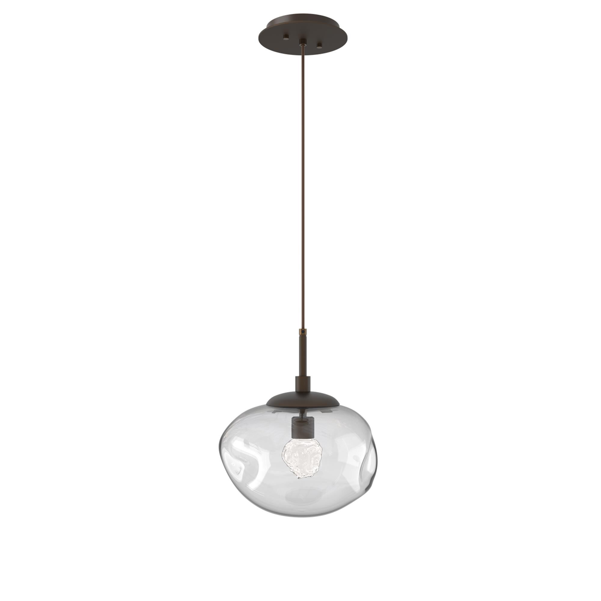 Shown in Flat Bronze finish and Floret Inner Clear Outer glass