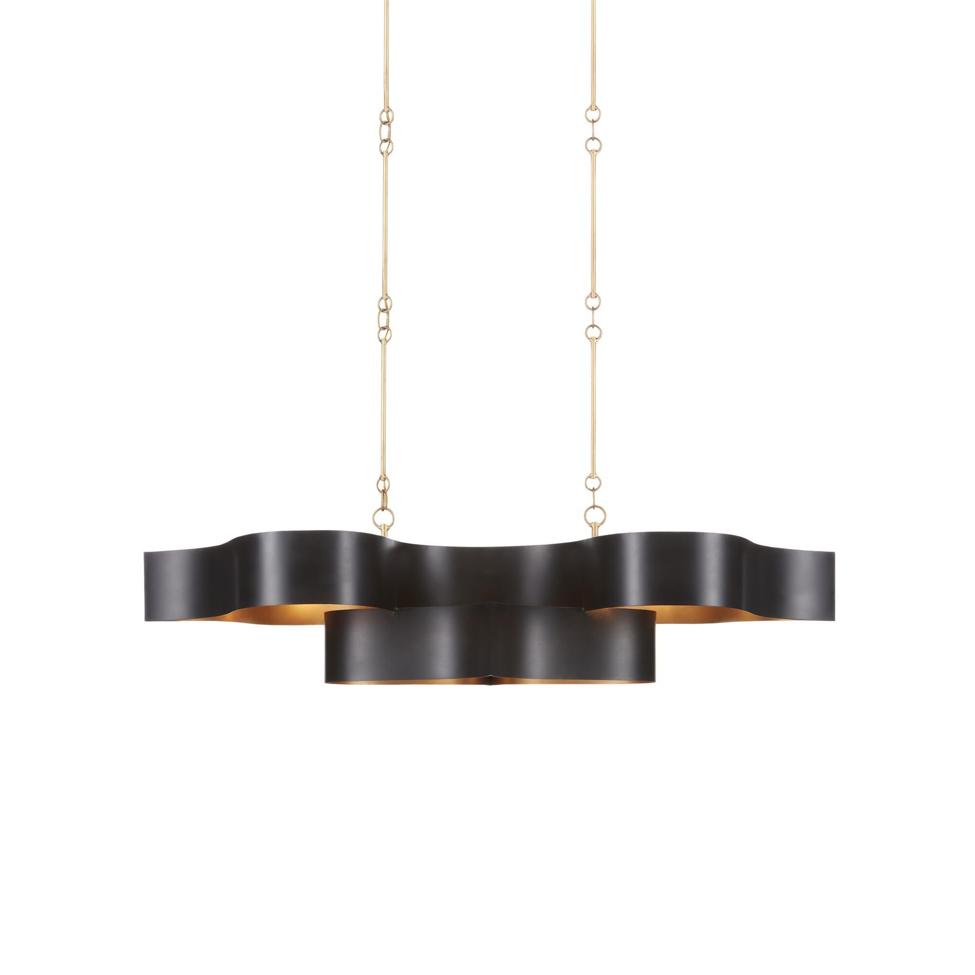 Shown in Satin Black/Contemporary Gold Leaf finish