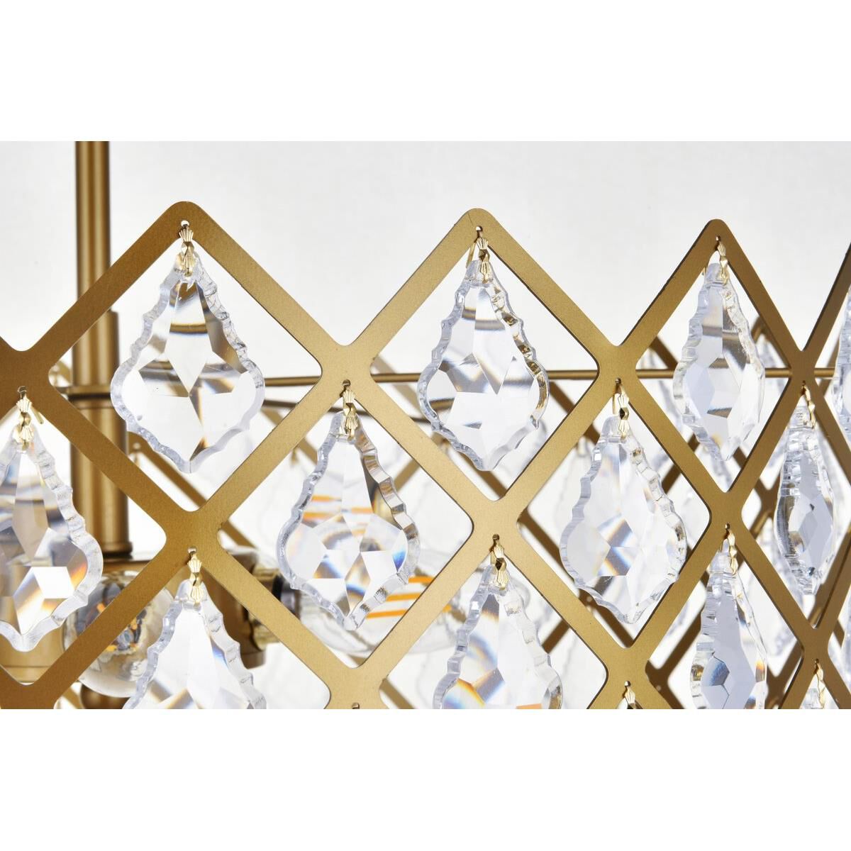 Shown in Brass finish and Royal Cut Clear crystal