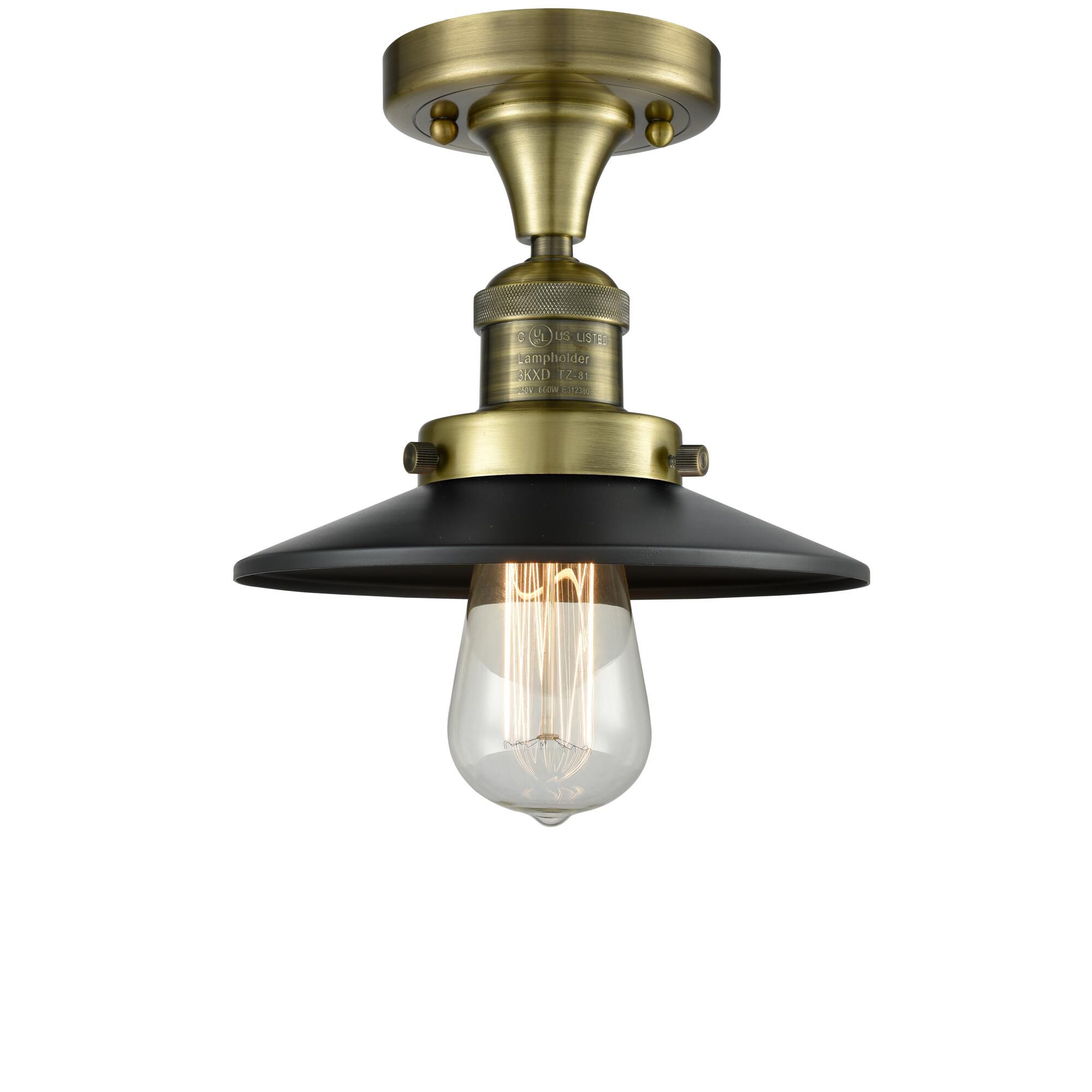 Bruno Marashlian Railroad 7 Inch 1 Light Semi Flush Mount by Innovations Lighting