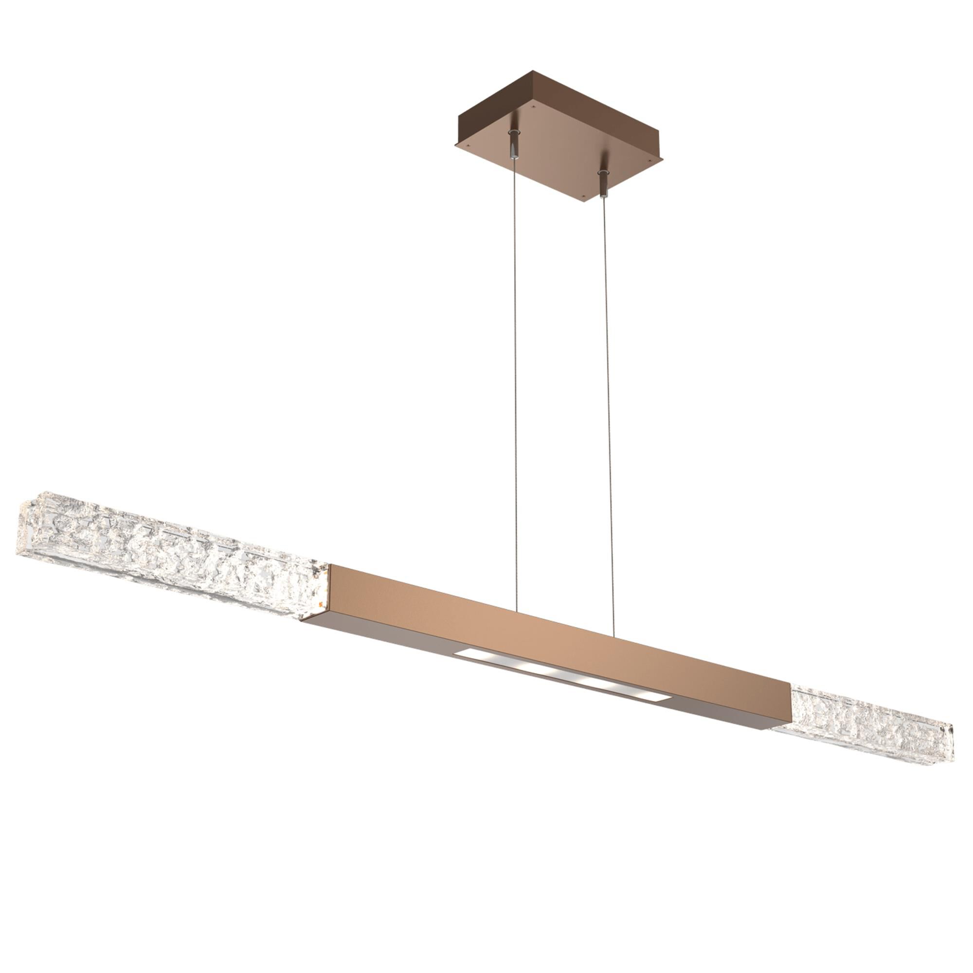 Shown in Novel Brass finish and Clear Textured glass