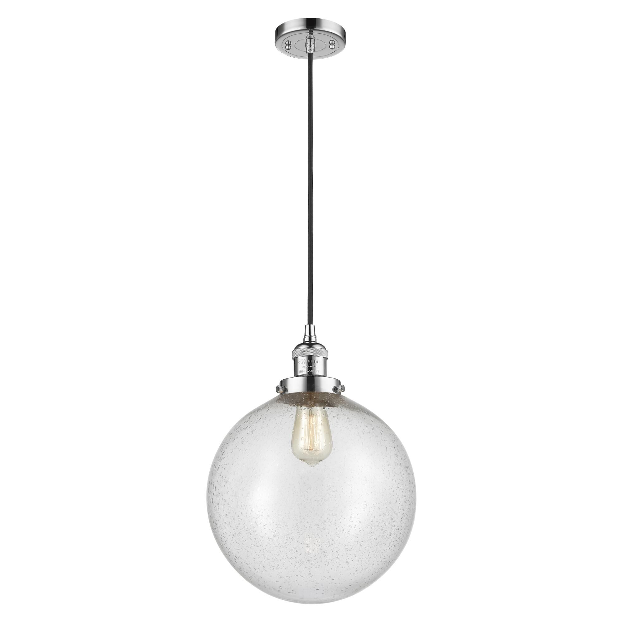 Shown in Polished Chrome finish and Seedy Beacon glass