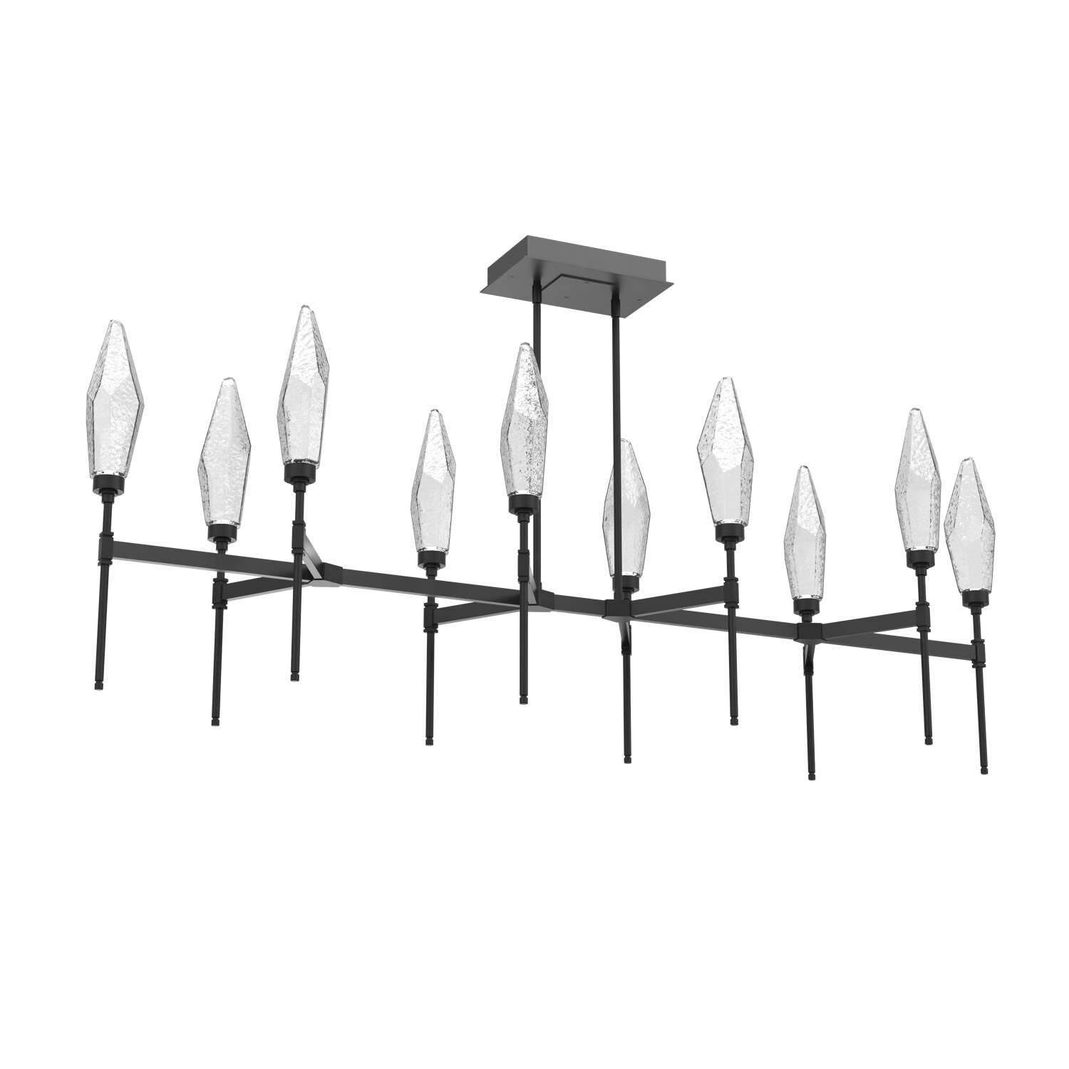 Rock Crystal Linear Suspension Light by Hammerton Studio