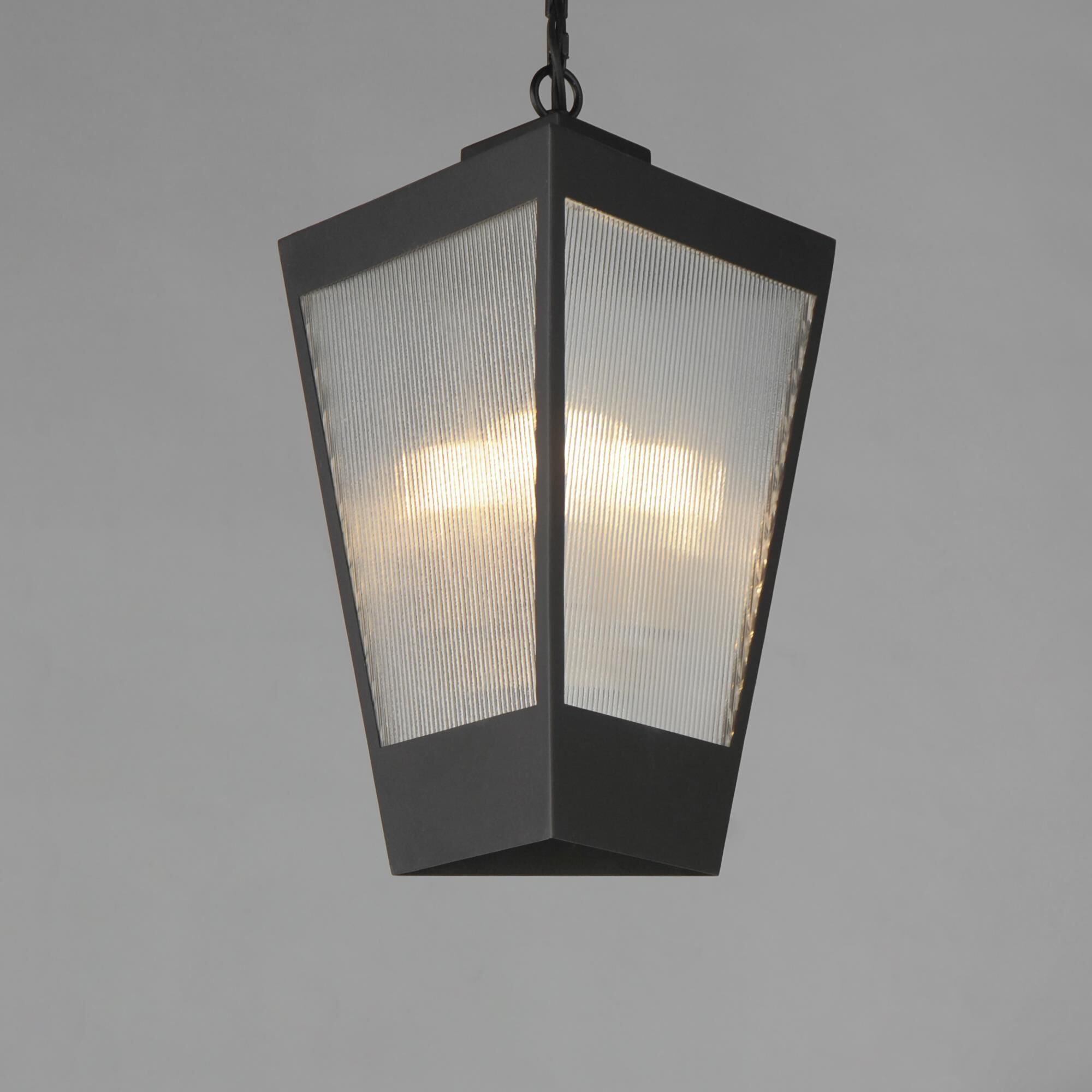 Shown in Black / Antique Brass finish and Clear Ribbed glass and Clear Ribbed Glass shade