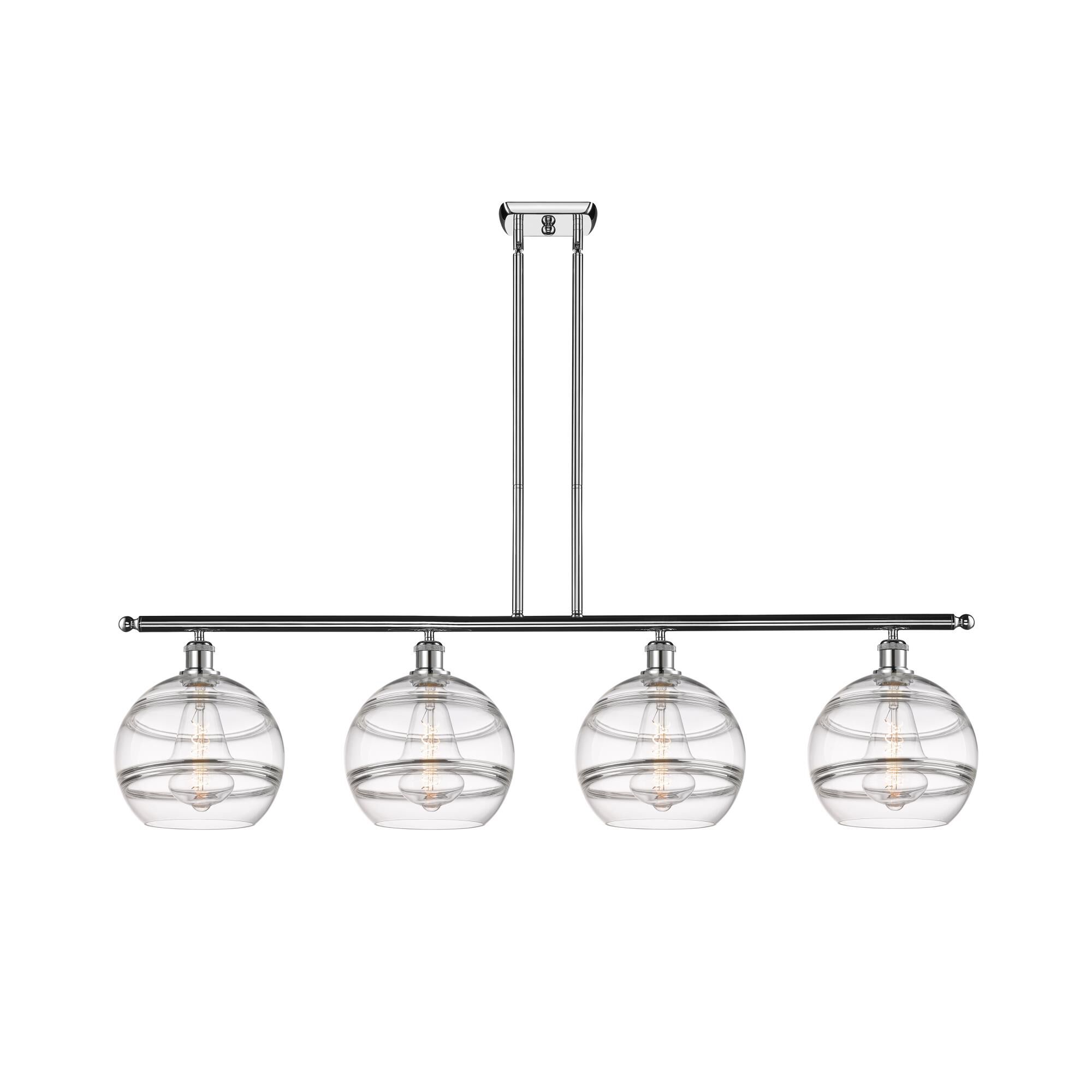 Shown in Polished Chrome finish and Clear glass