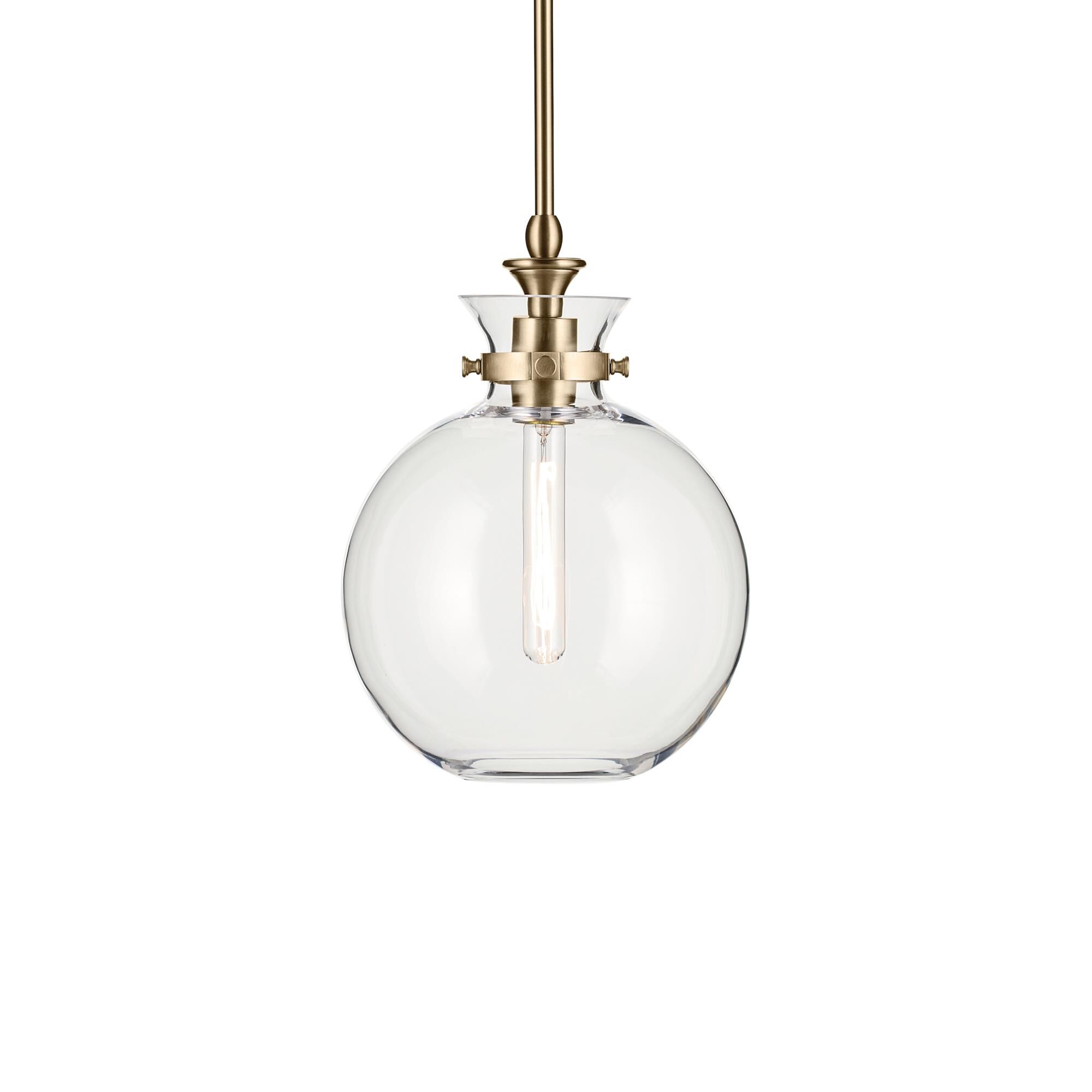 Shown in Champagne Bronze finish and Clear glass