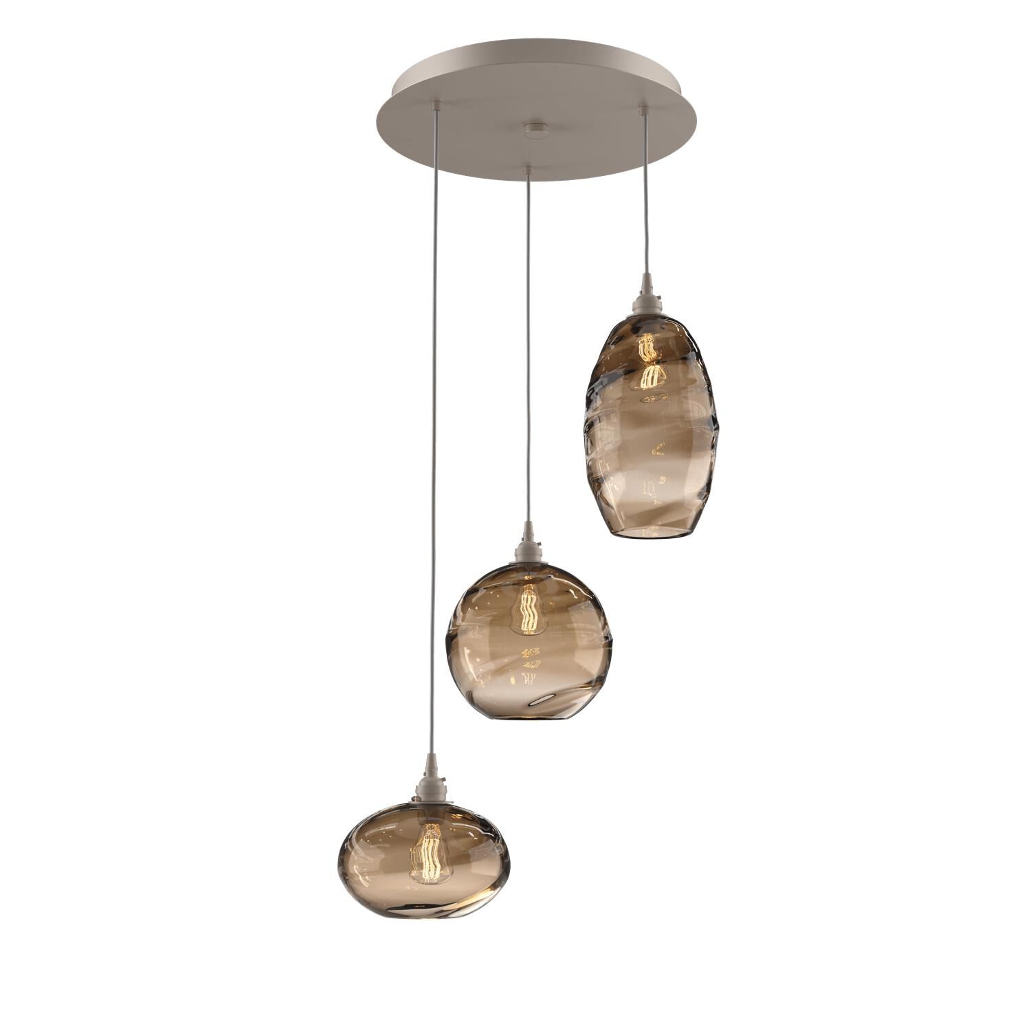 Misto 21 Inch 3 Light Multi Light Pendant by Hammerton Studio