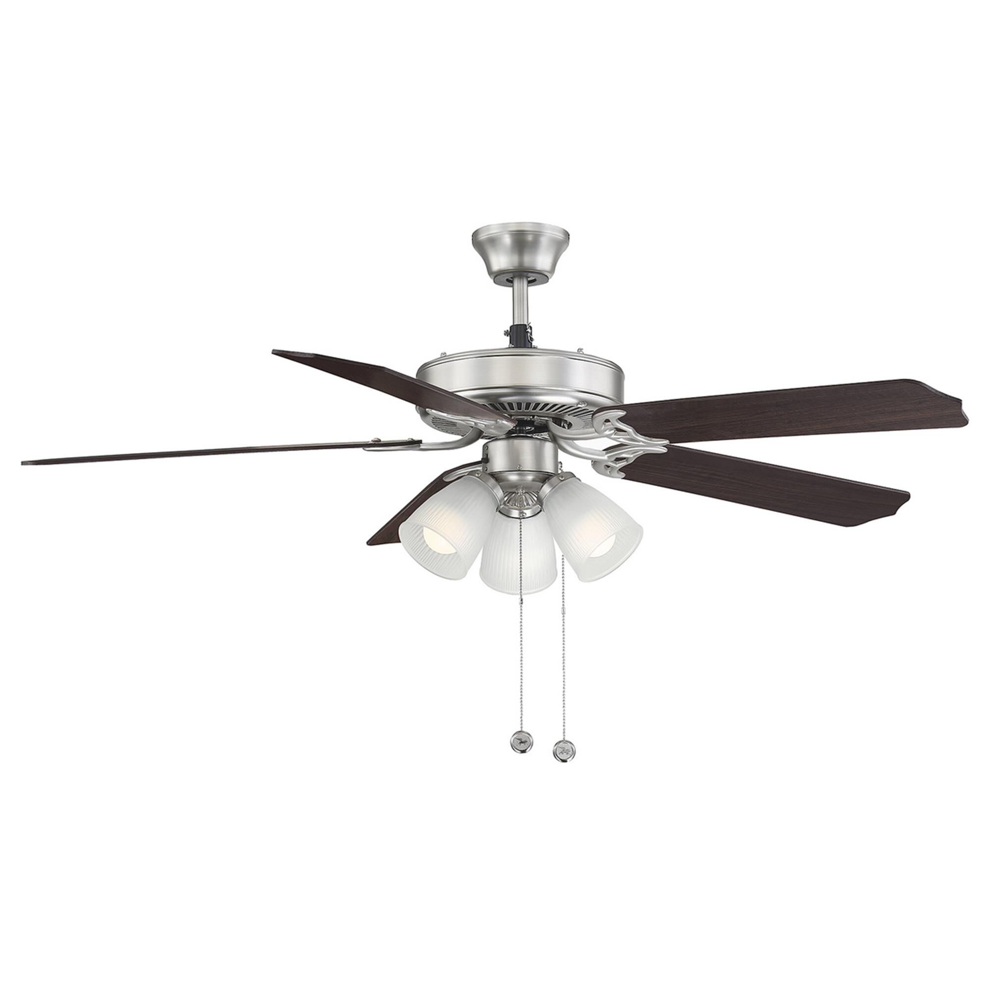 Shown in Satin Nickel finish and White glass