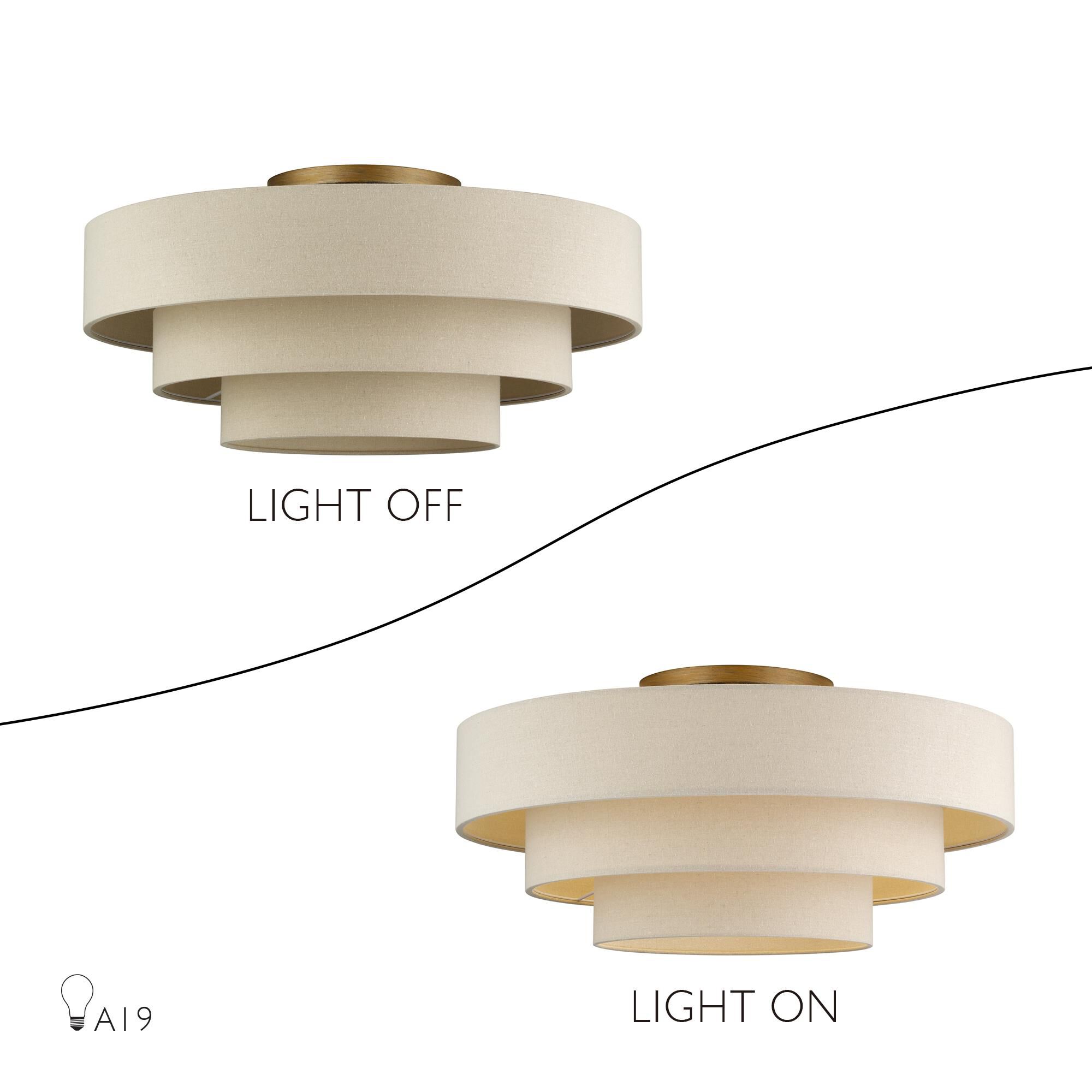 Bellingham 28 Inch Semi Flush Mount by Livex Lighting