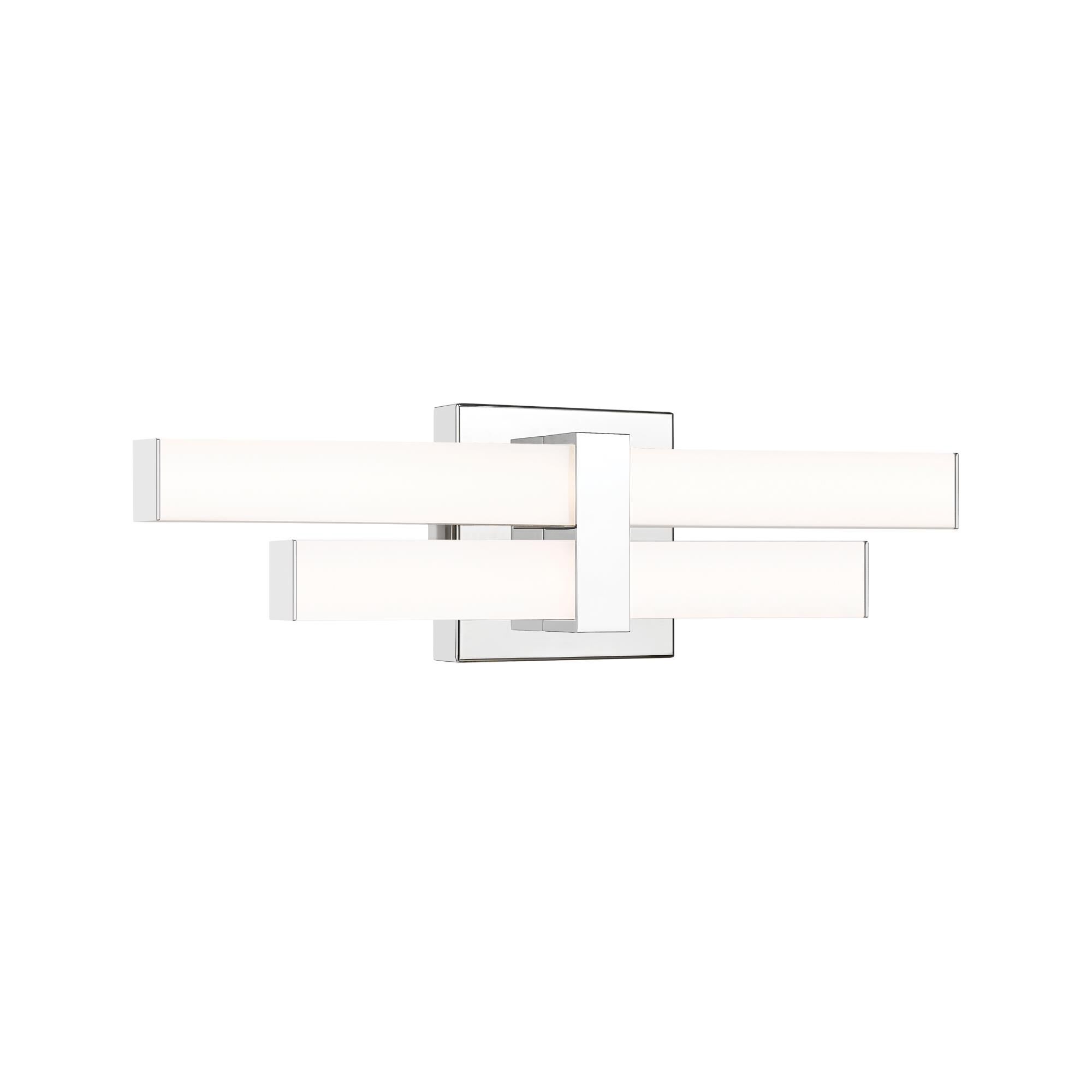 Shown in Chrome finish and Frosted glass and Frosted shade