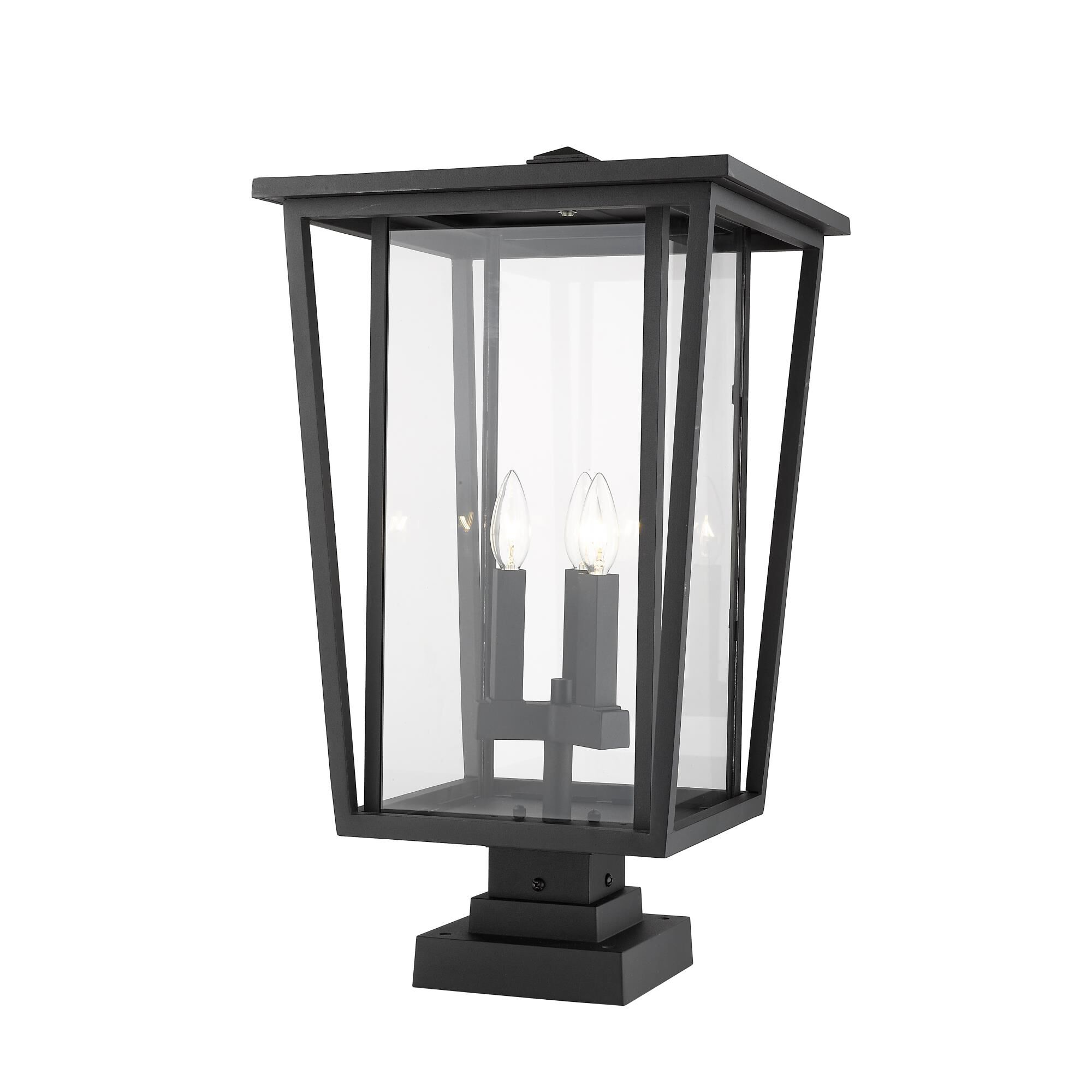 Seoul 24 Inch Tall 3 Light Outdoor Pier Lamp by Z-Lite