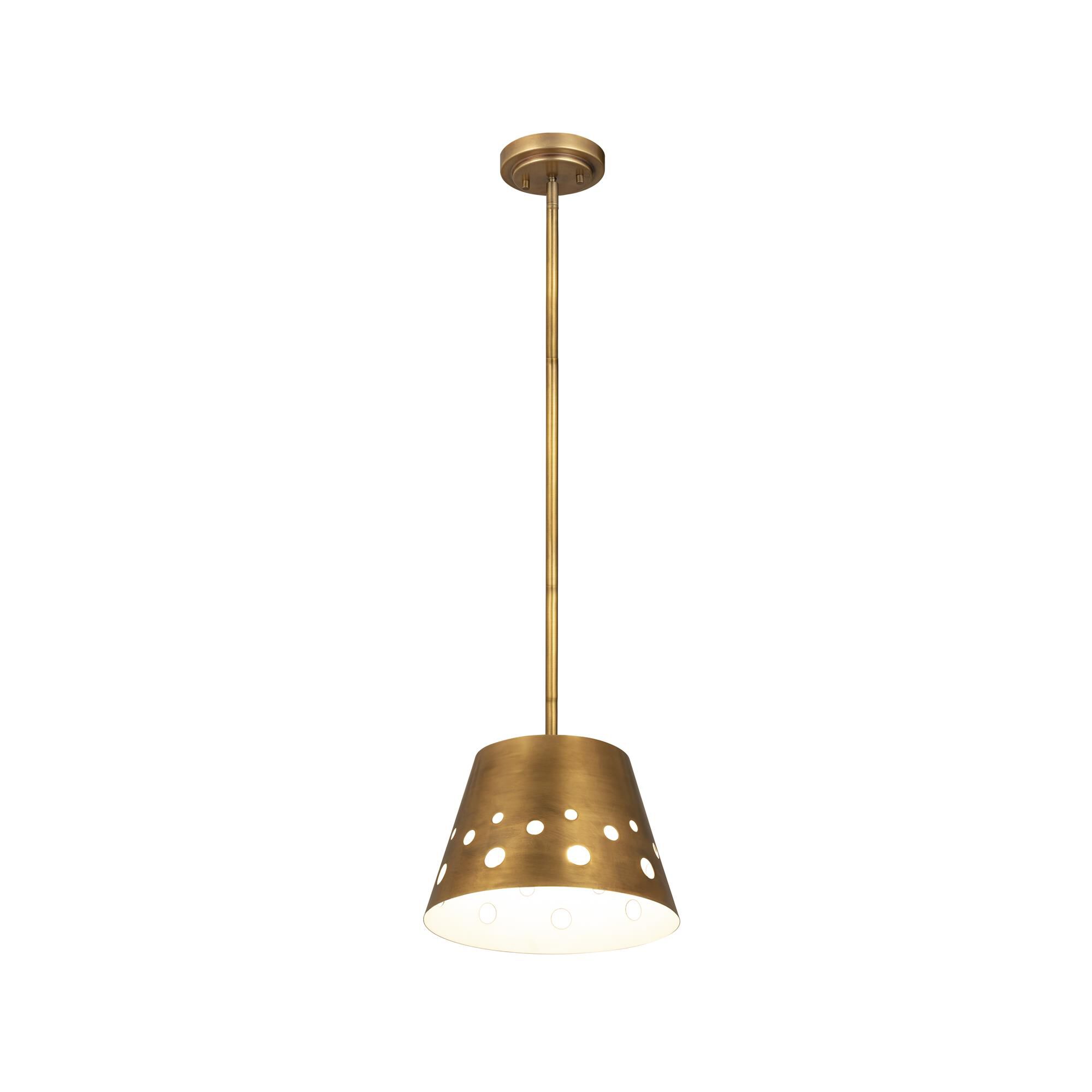 Shown in Rubbed Brass finish and Iron glass and Iron shade
