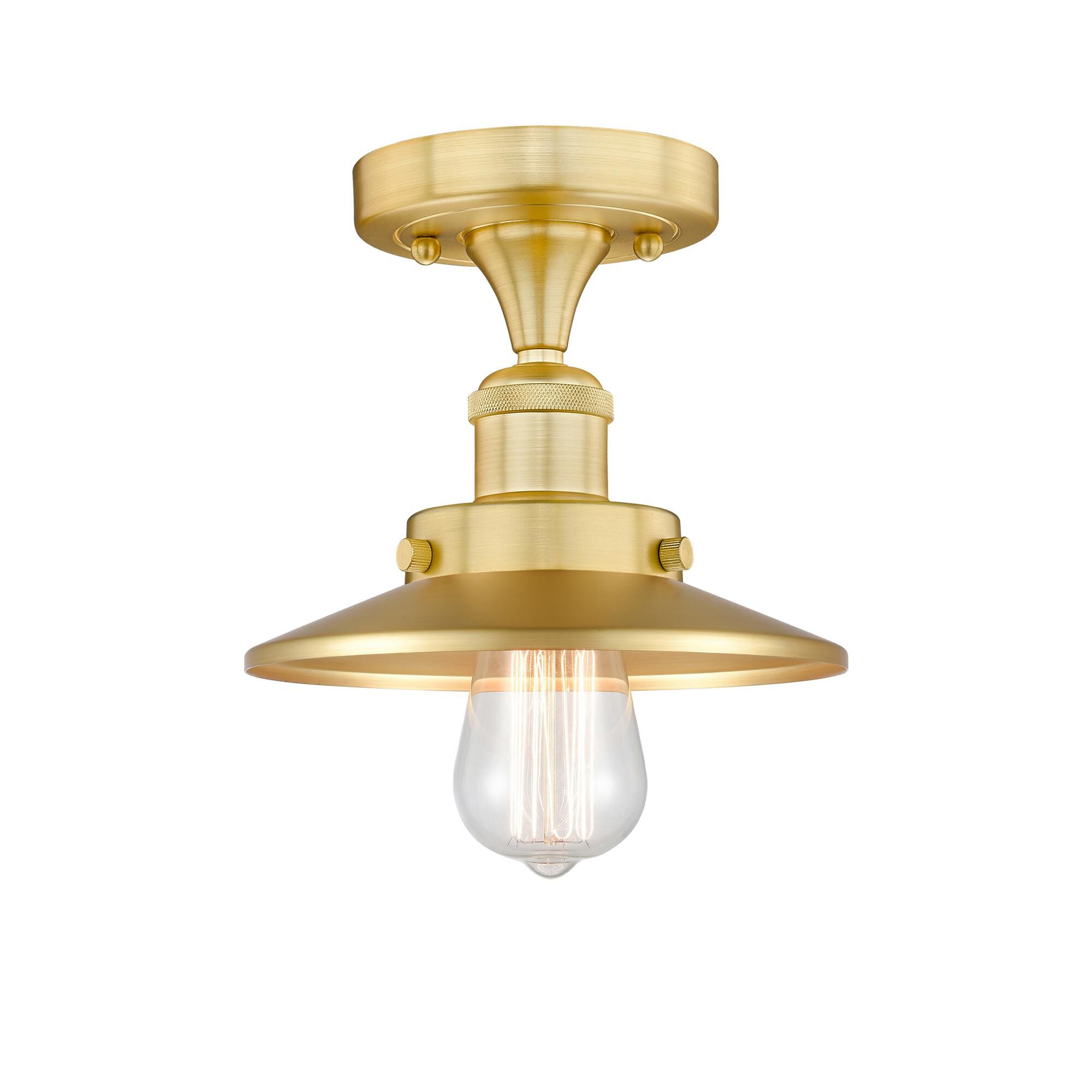 Bruno Marashlian Edison 8 Inch Semi Flush Mount by Innovations Lighting