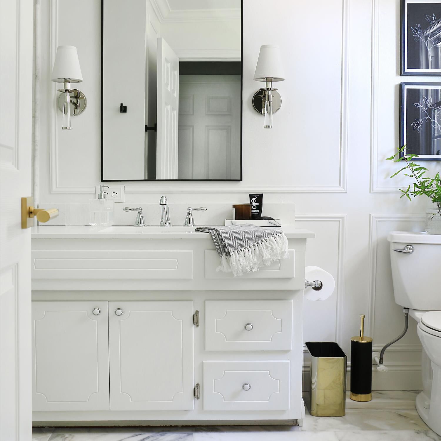 Shown in Polished Nickel finish and White Silk shade