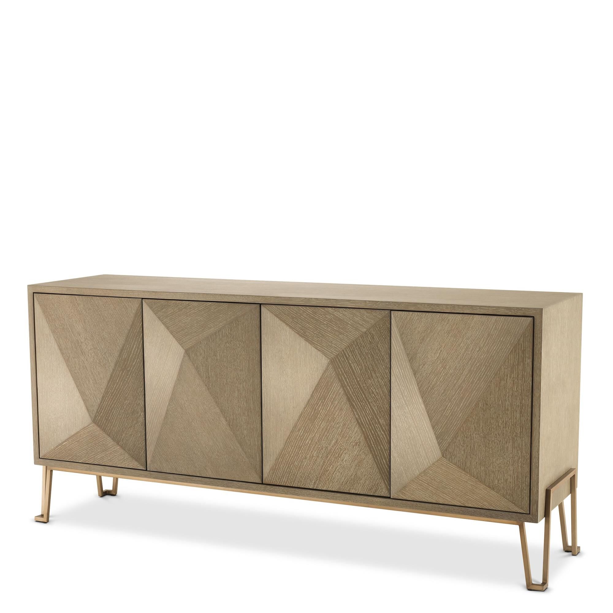 Shown in Washed Oak Veneer | Brushed Brass Finish finish