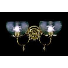 Shown in Polished Brass finish and Acid Etched glass and Etched Glass shade