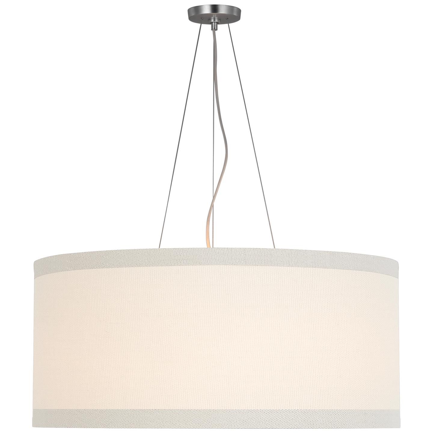 Shown in Burnished Silver Leaf finish and Linen shade