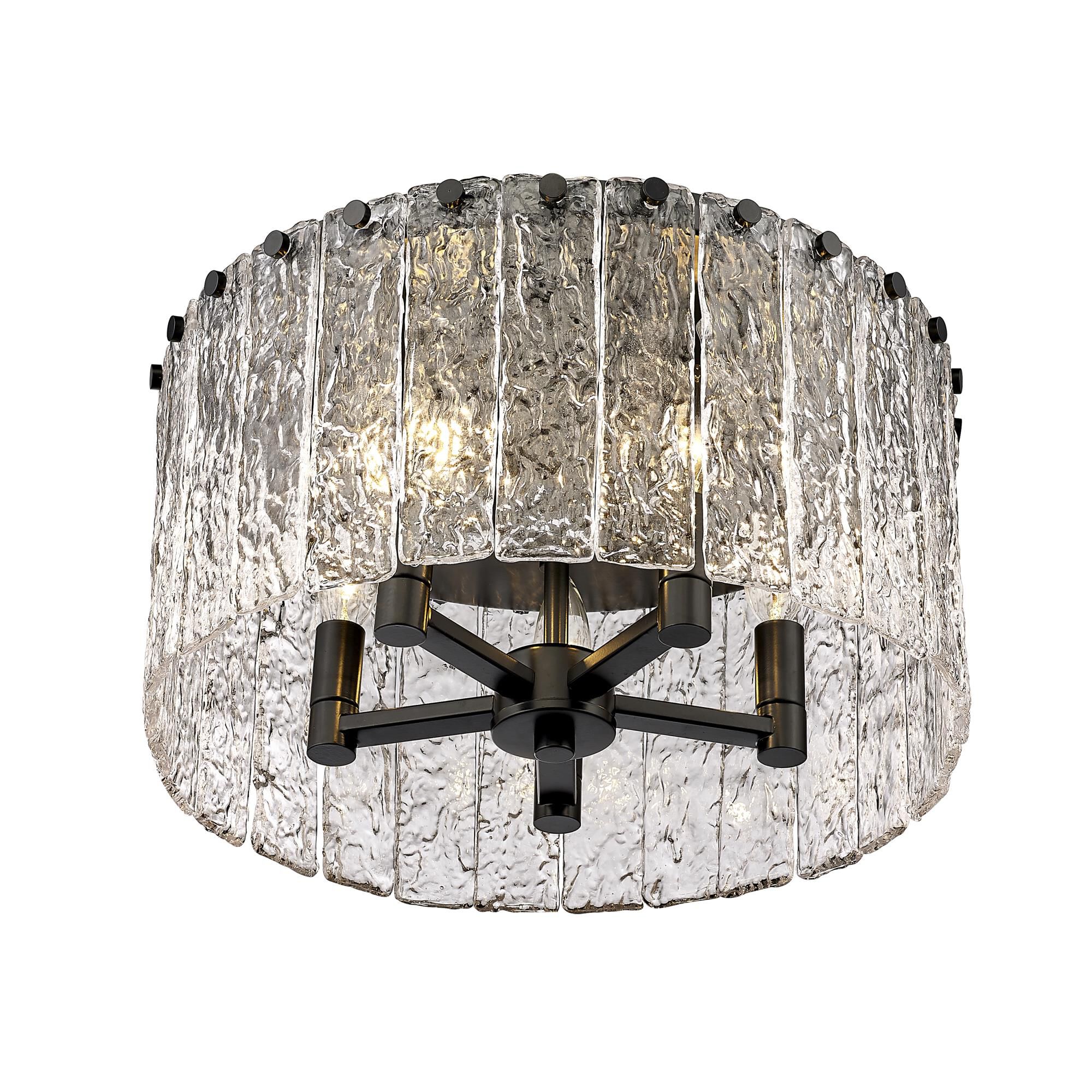Glacier 16 Inch 5 Light Flush Mount by Z-Lite