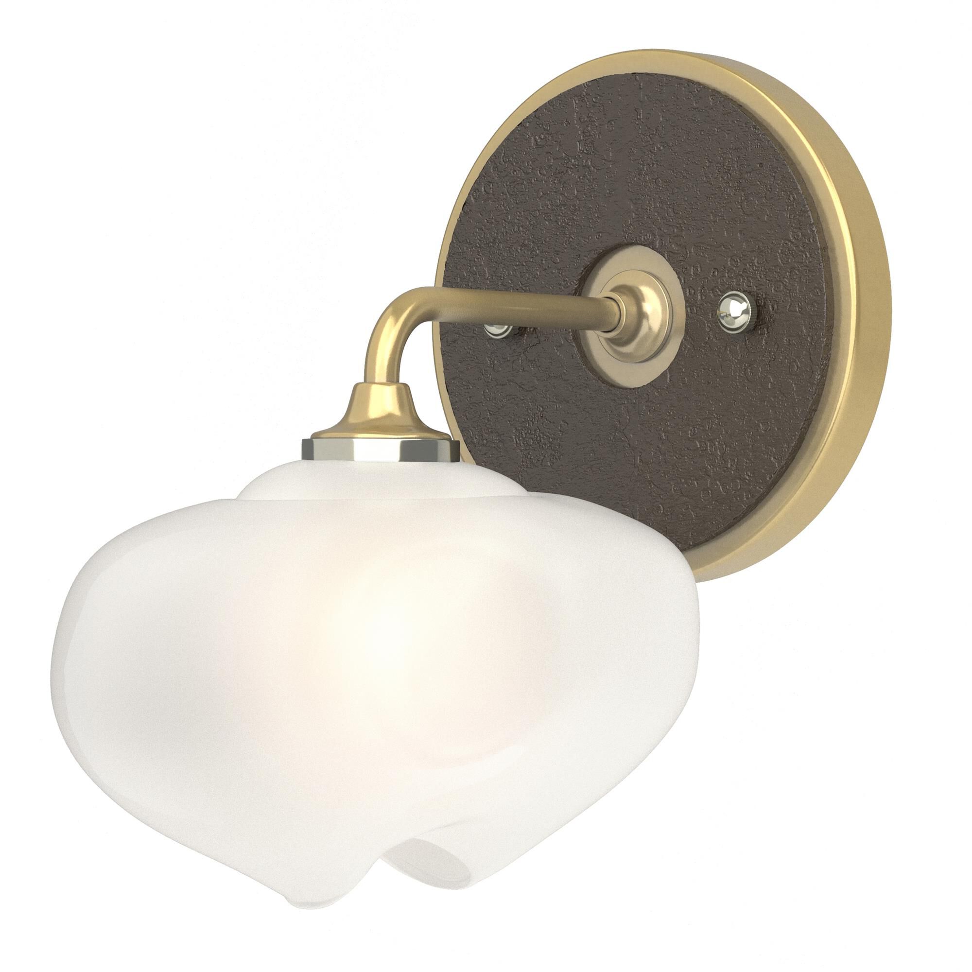 Shown in Modern Brass finish and Frosted glass and Oil Rubbed Bronze (14) accent