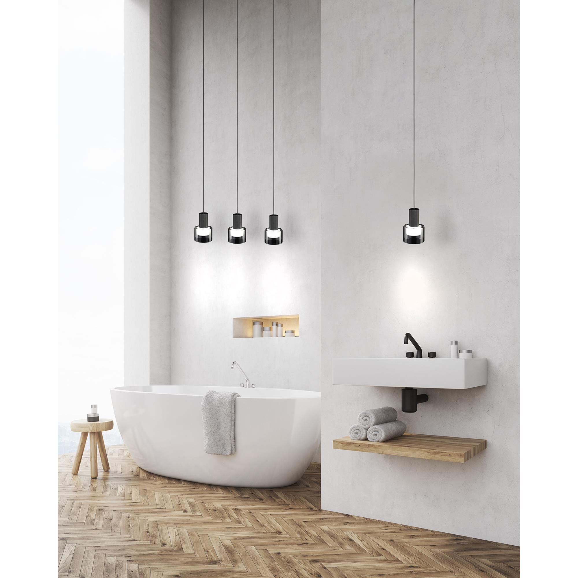 Eglo Molineros 28 Inch 3 Light LED Linear Suspension Light by Eglo Lighting