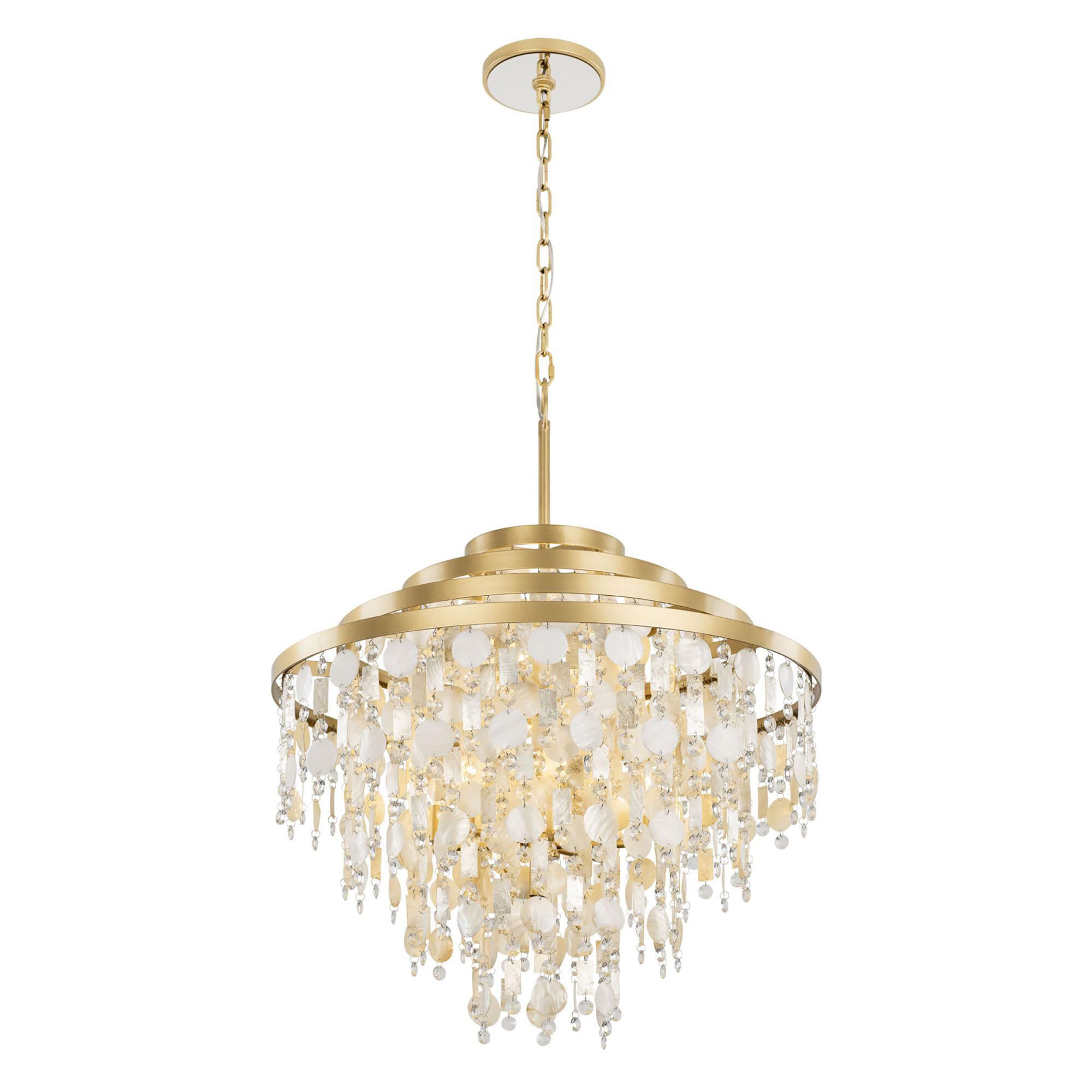 Kalani 28 Inch 10 Light Chandelier by Varaluz
