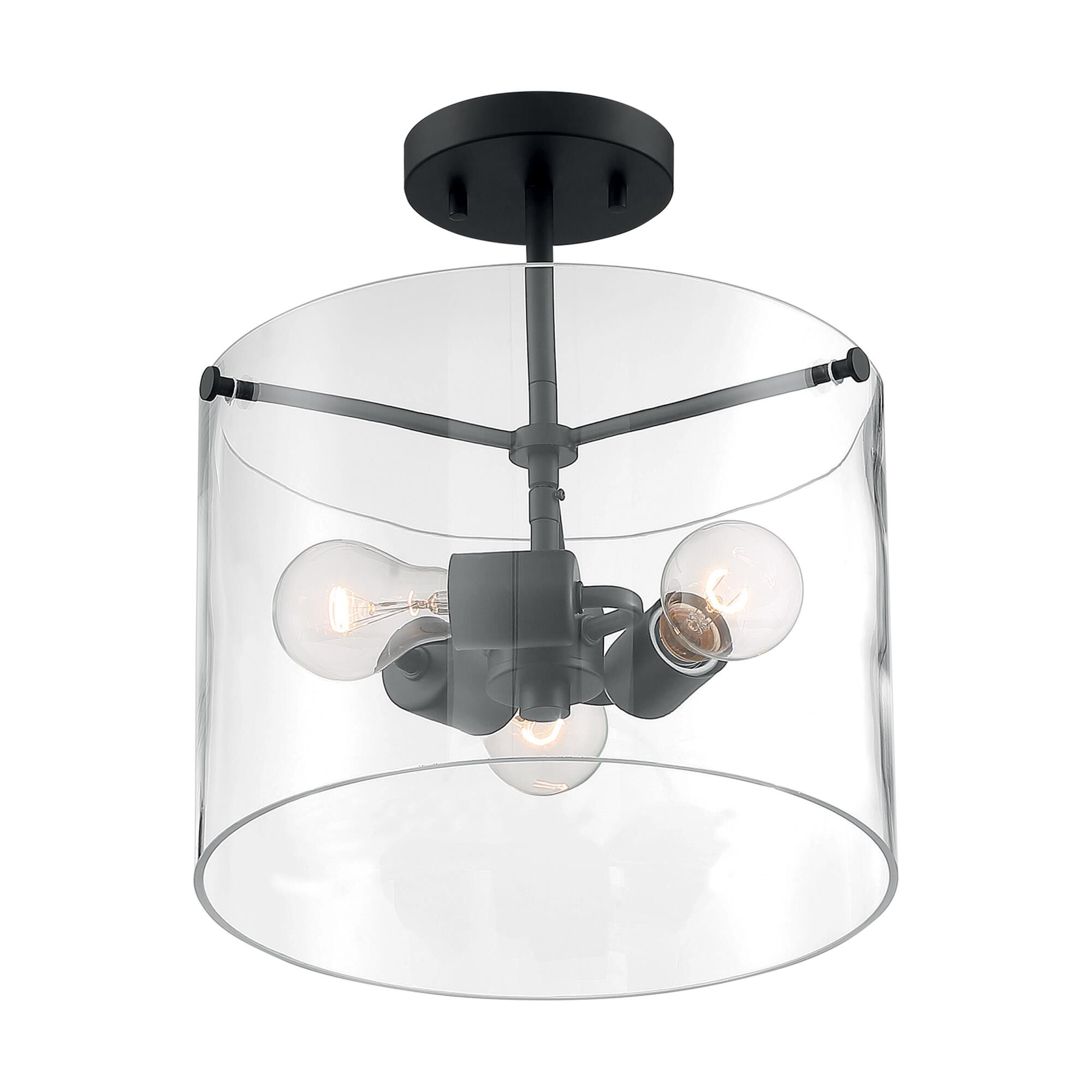 Sommerset 11 Inch 3 Light Semi Flush Mount by Nuvo Lighting